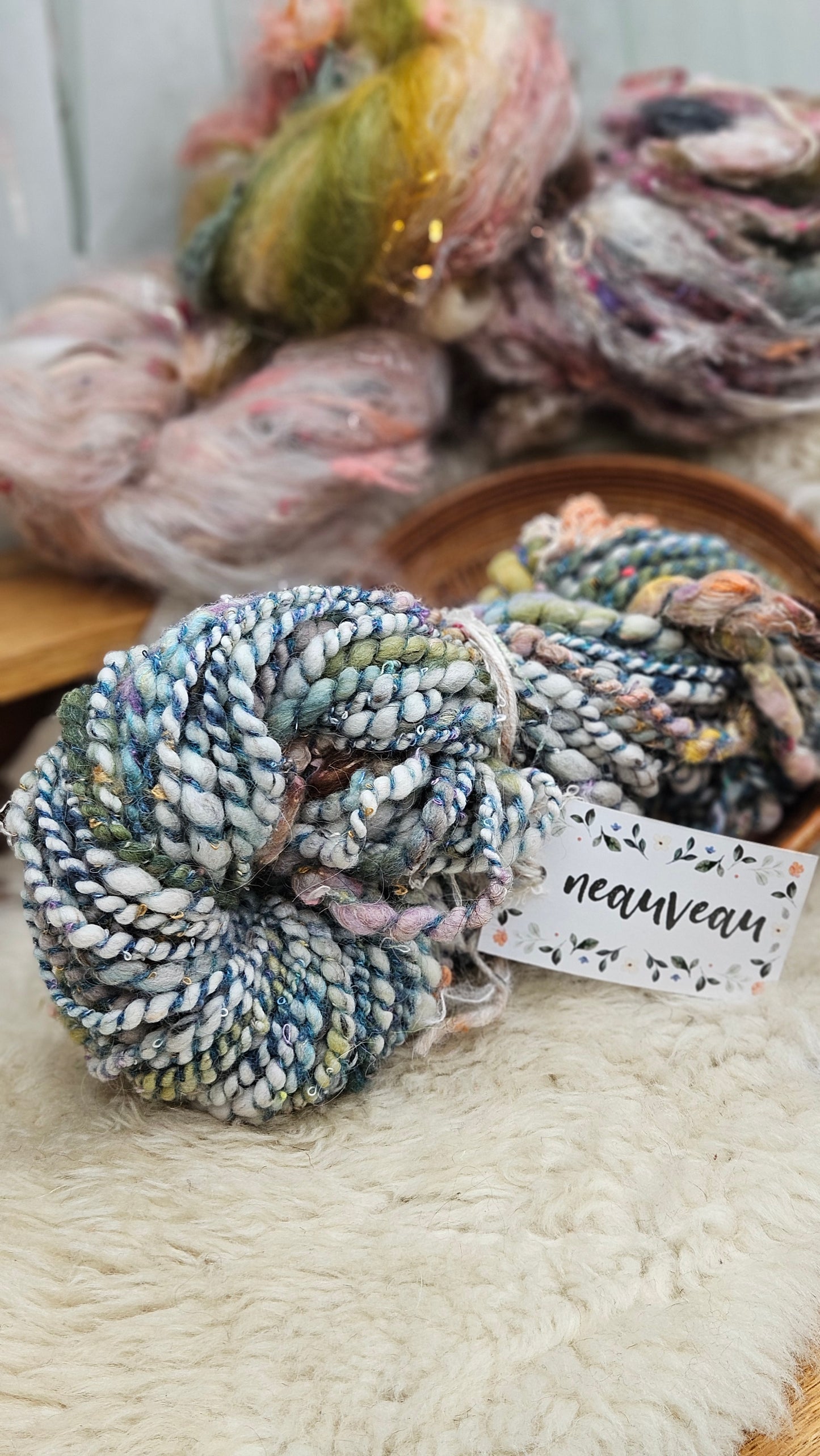 BELLATRIX - Bulky Handspun Art Yarn XL Skein - 80 yards | 6.2 ounces | 176 grams