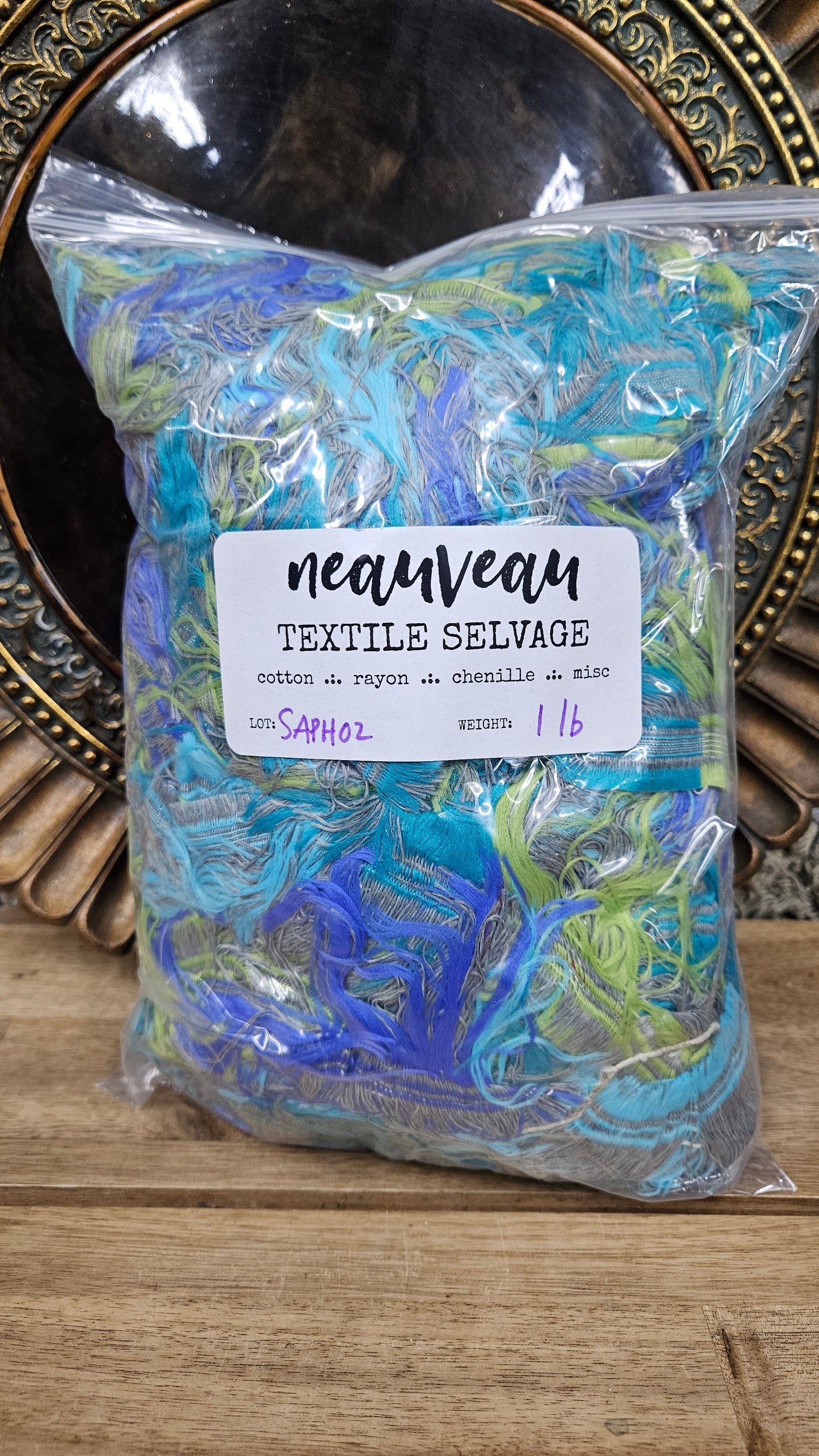 KOI POND - shaggy fringe ribbon for tapestry weaving and fiber art - SAPH0203 (.95 lb)