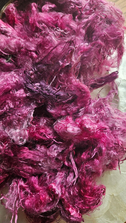 HACKMANITE - eucalyptus crimp fiber for spinning, blending & felting - 2 oz | 57 g