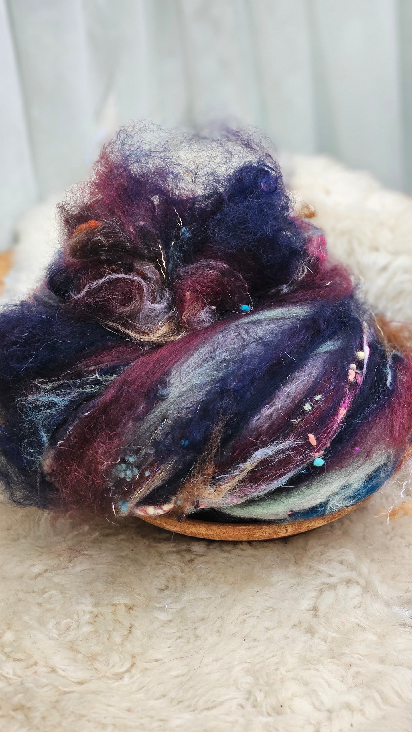 Luxe Layered Textured XL Art Batt - 208 - 4.7 ounces | 133 grams