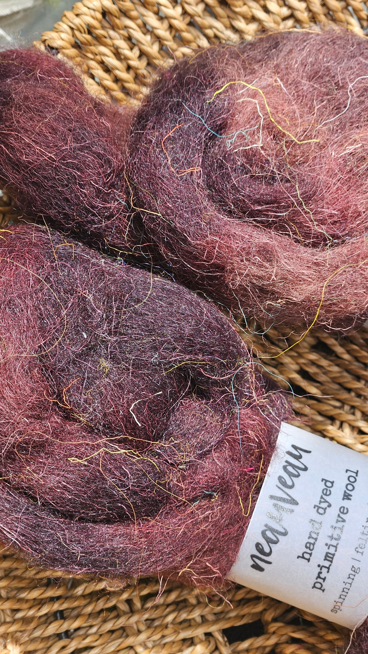 Candlewick - primitive hand dyed wool roving for felting and blending - 2 ounces | 57 grams