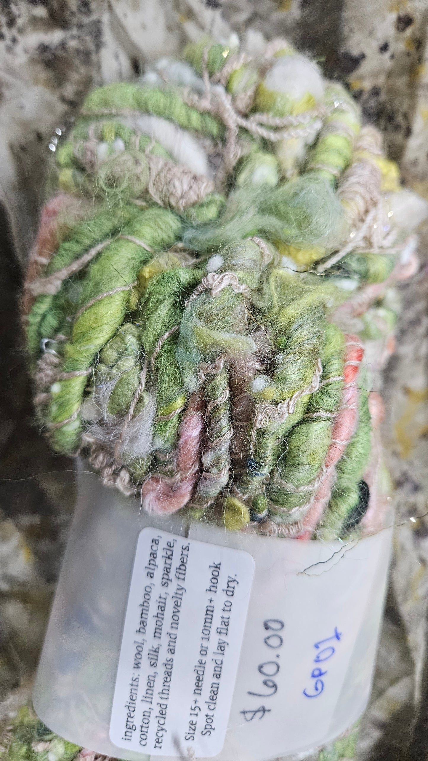 Handspun Bulky Art Yarn - Garden Party 01