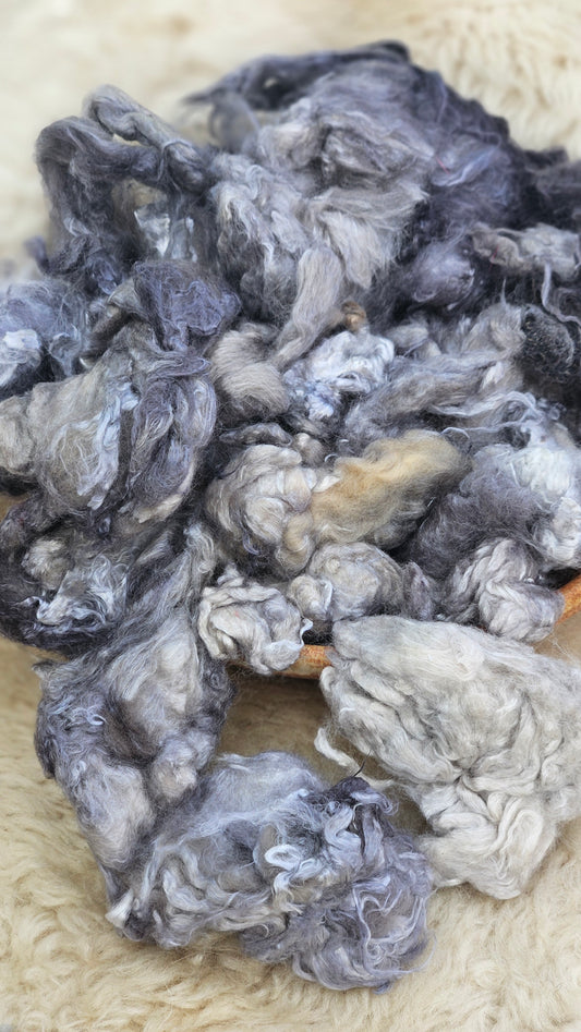 EARL GREY - hand-dyed extra fine wool and silky bamboo dense cloud recycled mill ends - 5 oz |  142 g