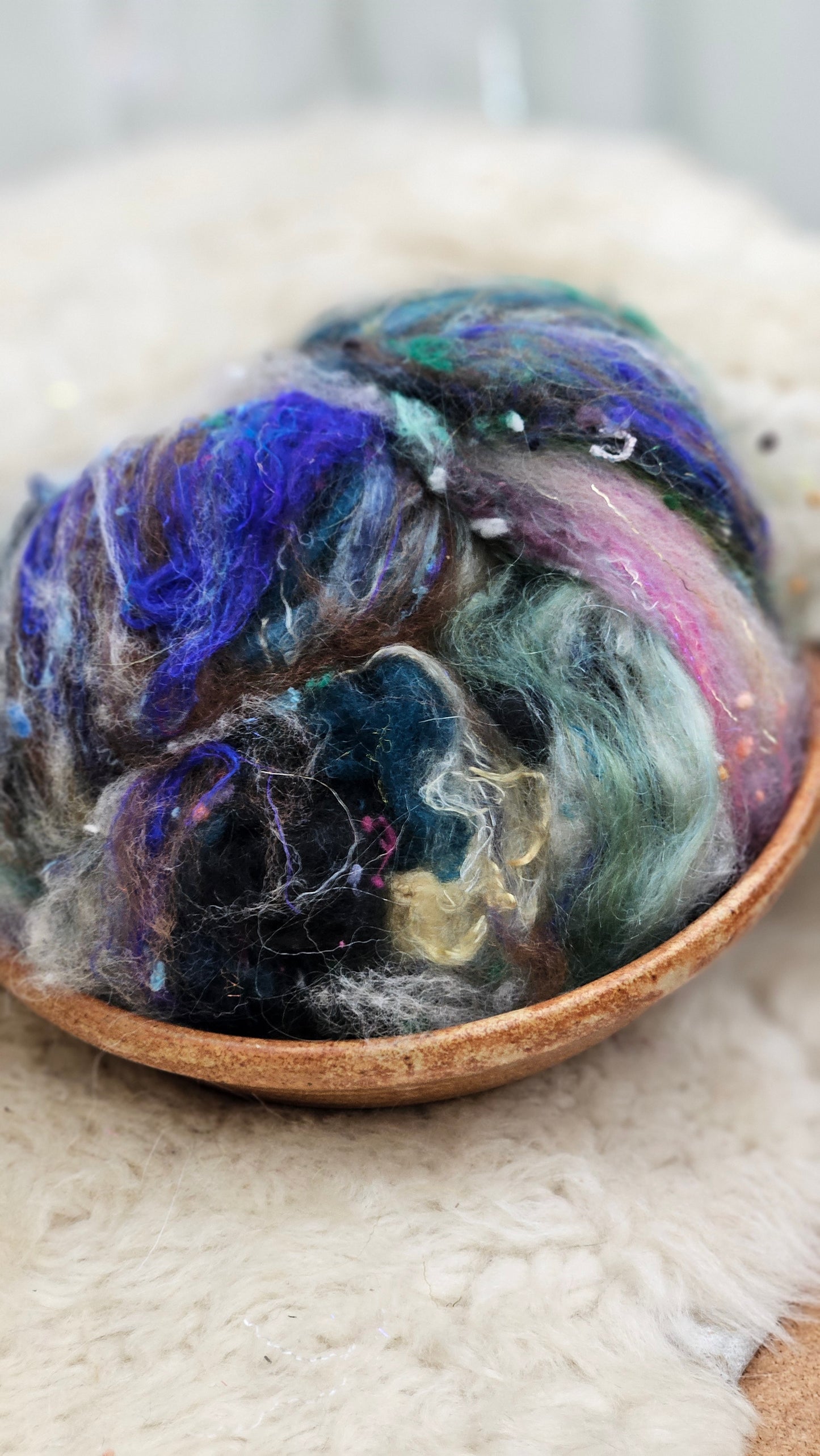 Luxe Layered Textured Art Batt - 022 - 2 ounces | 57 grams