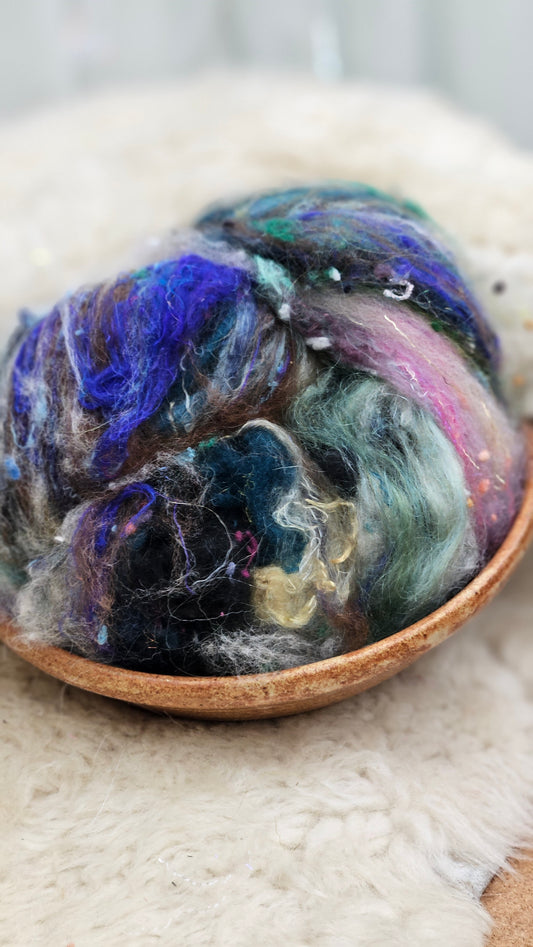 Luxe Layered Textured Art Batt - 022 - 2 ounces | 57 grams