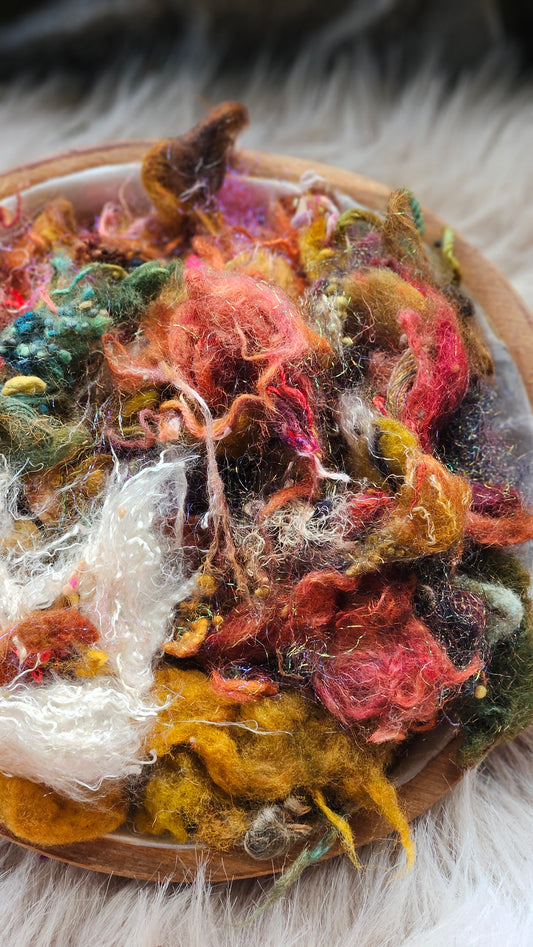 High but Grounded - hand-dyed wool alpaca bamboo texture blend - 4 ounces | 114 grams