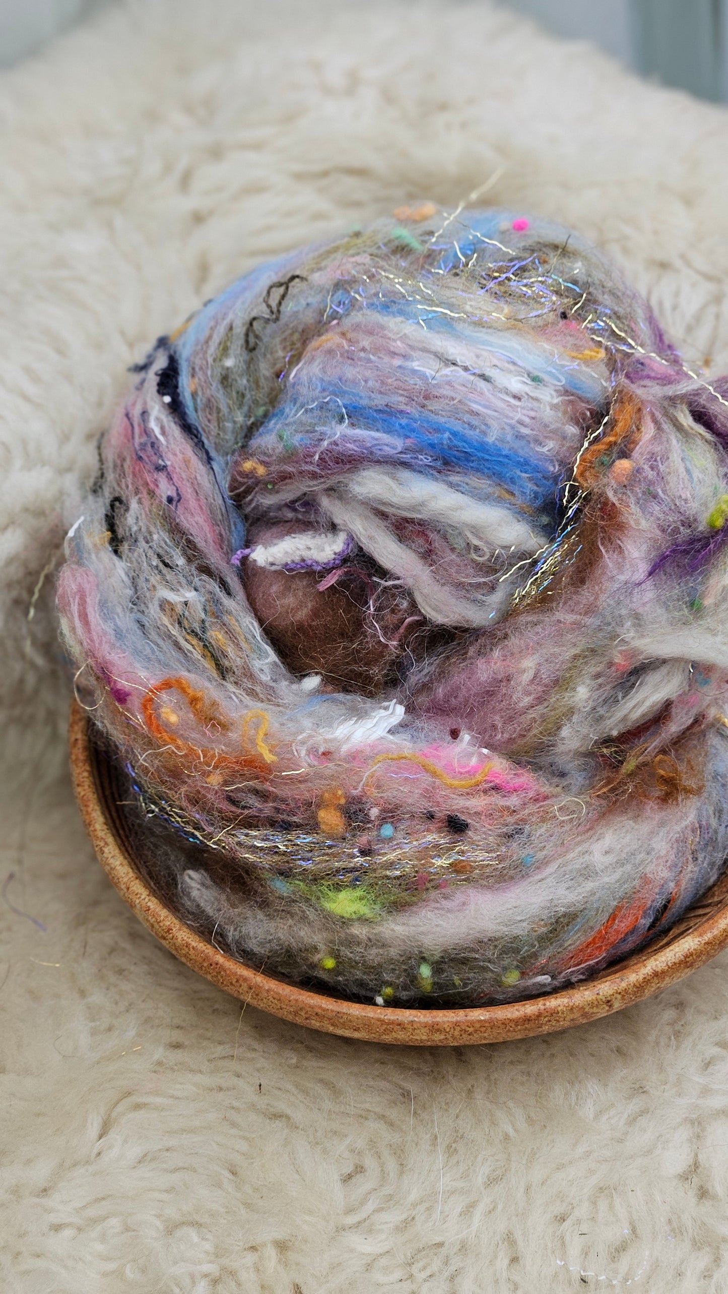 Luxe Layered Textured Art Batt - 035 - 2 ounces | 57 grams