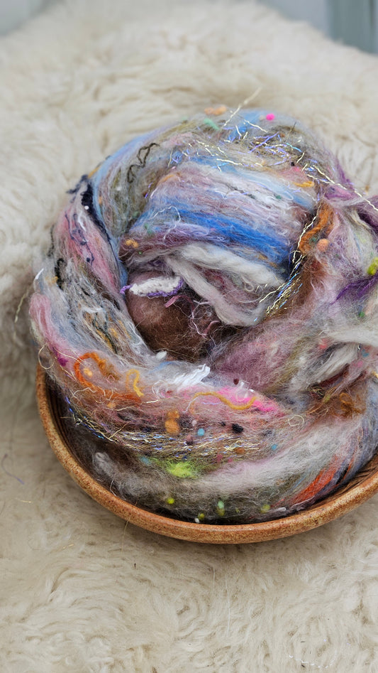 Luxe Layered Textured Art Batt - 035 - 2 ounces | 57 grams