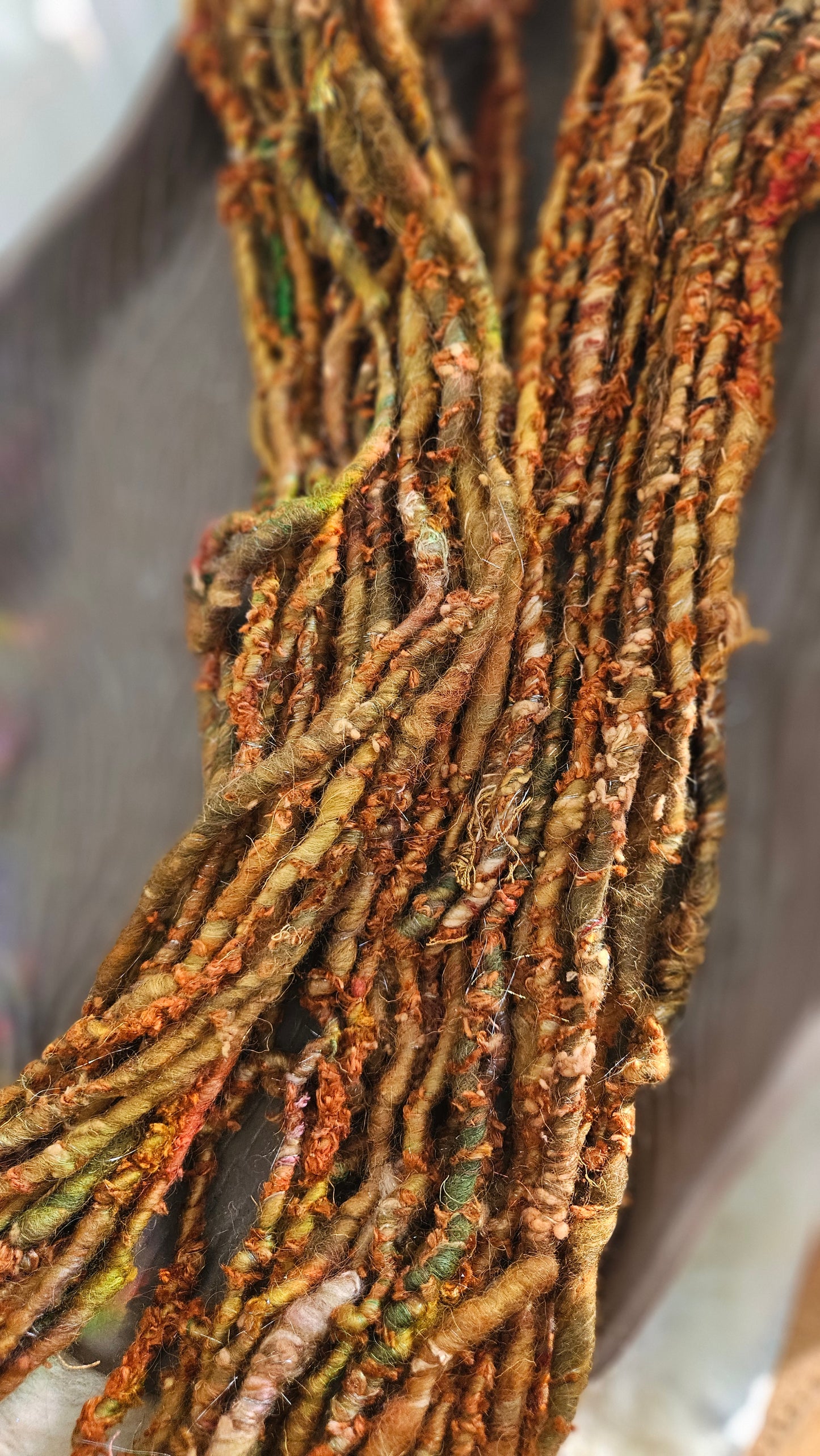 EMBER SPIRAL - Bulky Handspun Art Yarn XL Skein - 36 yards | 6 ounces | 170 grams