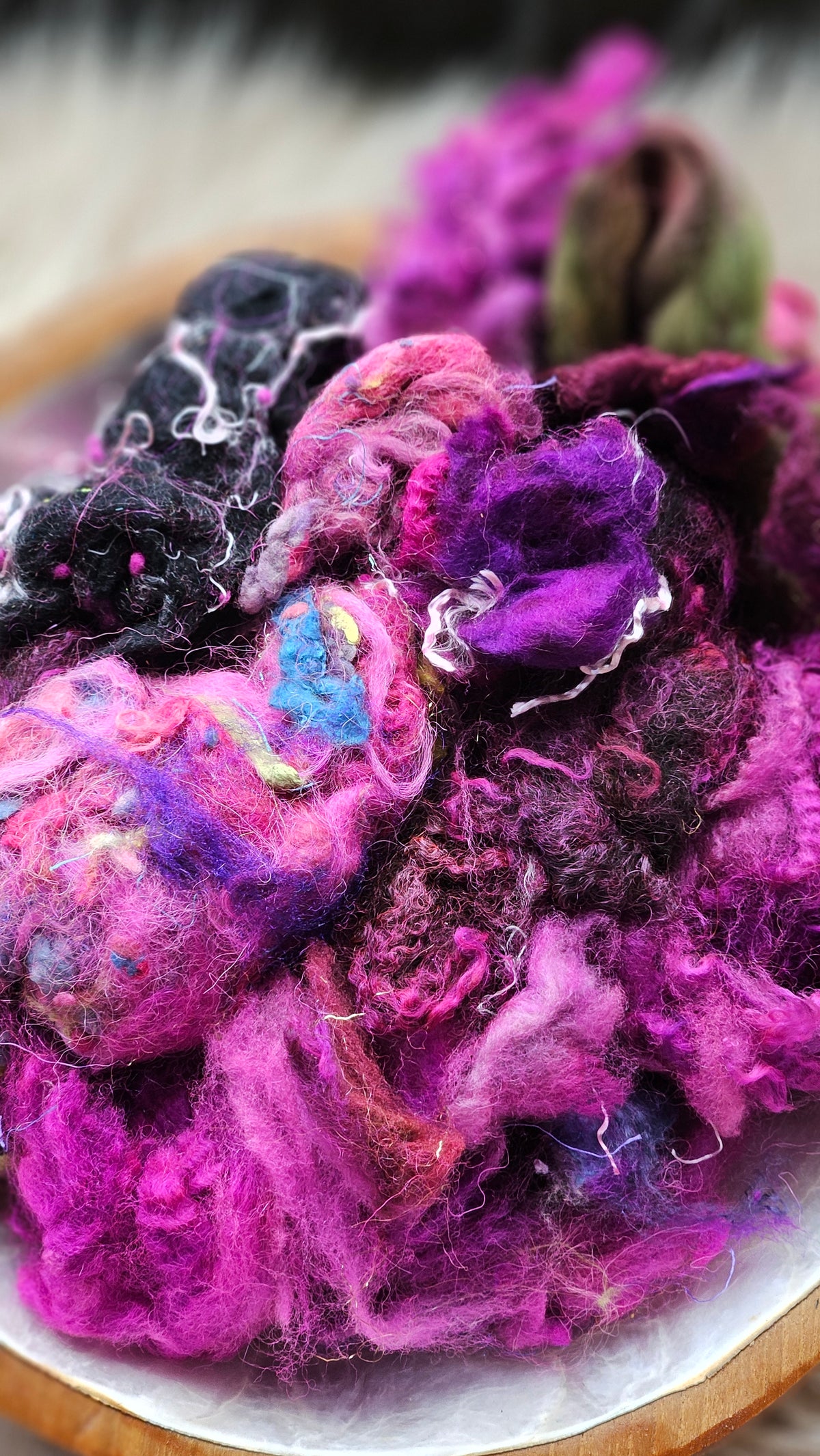 Girls night - hand-dyed wool alpaca bamboo texture blend - 4 ounces | 114 grams