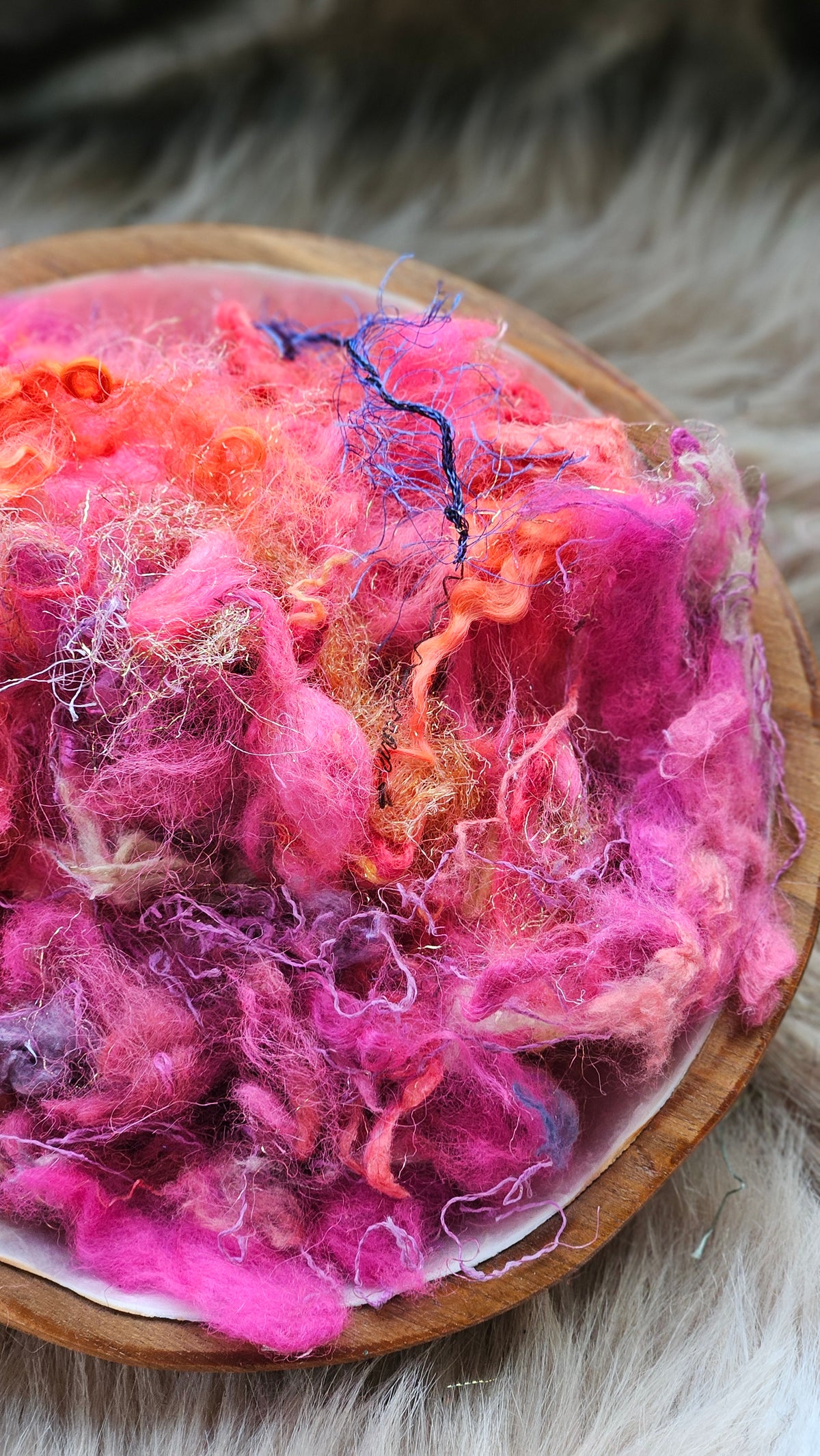 Feral Grace - hand-dyed wool alpaca bamboo texture blend - 4 ounces | 114 grams