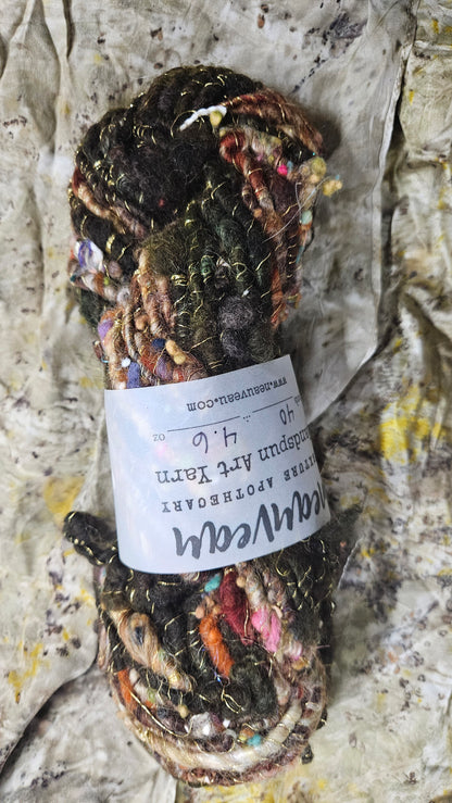 Handspun Bulky Art Yarn - Enchanted Forest Collection 01