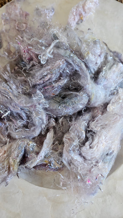 MARBLE - eucalyptus crimp fiber for spinning, blending & felting - 2 oz | 57 g