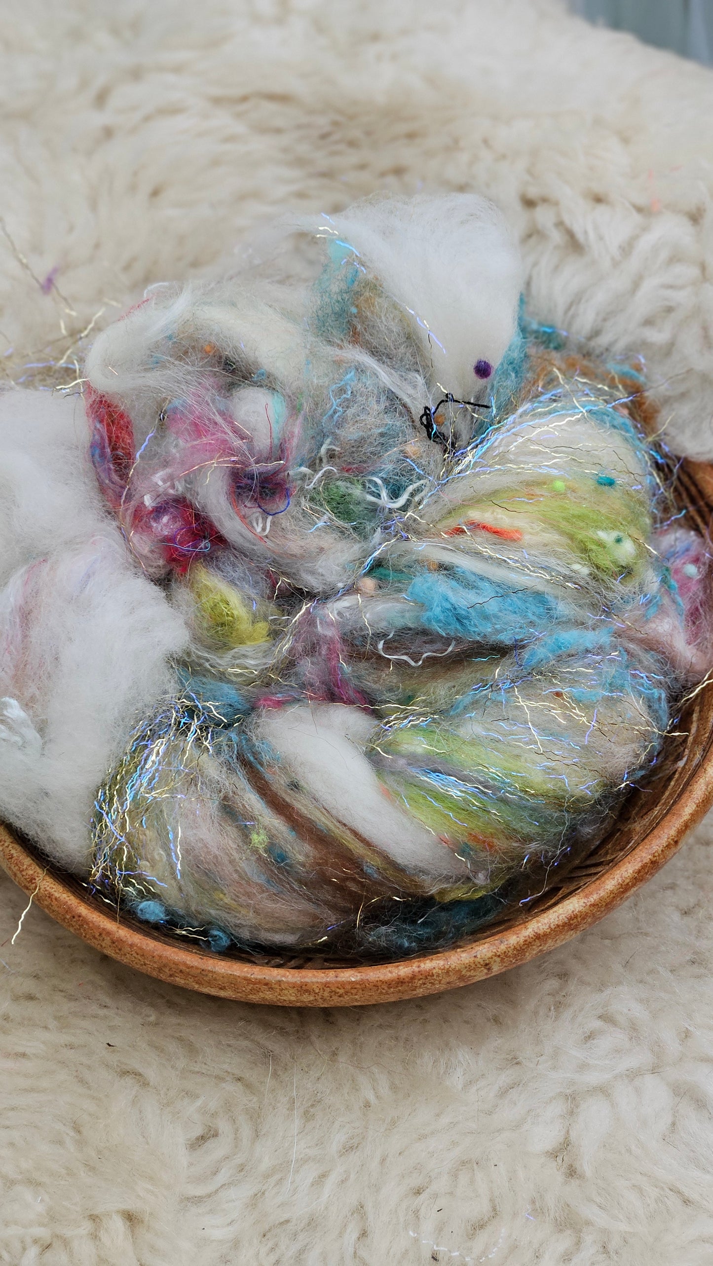 Luxe Layered Textured Art Batt - 020- 2 ounces | 57 grams