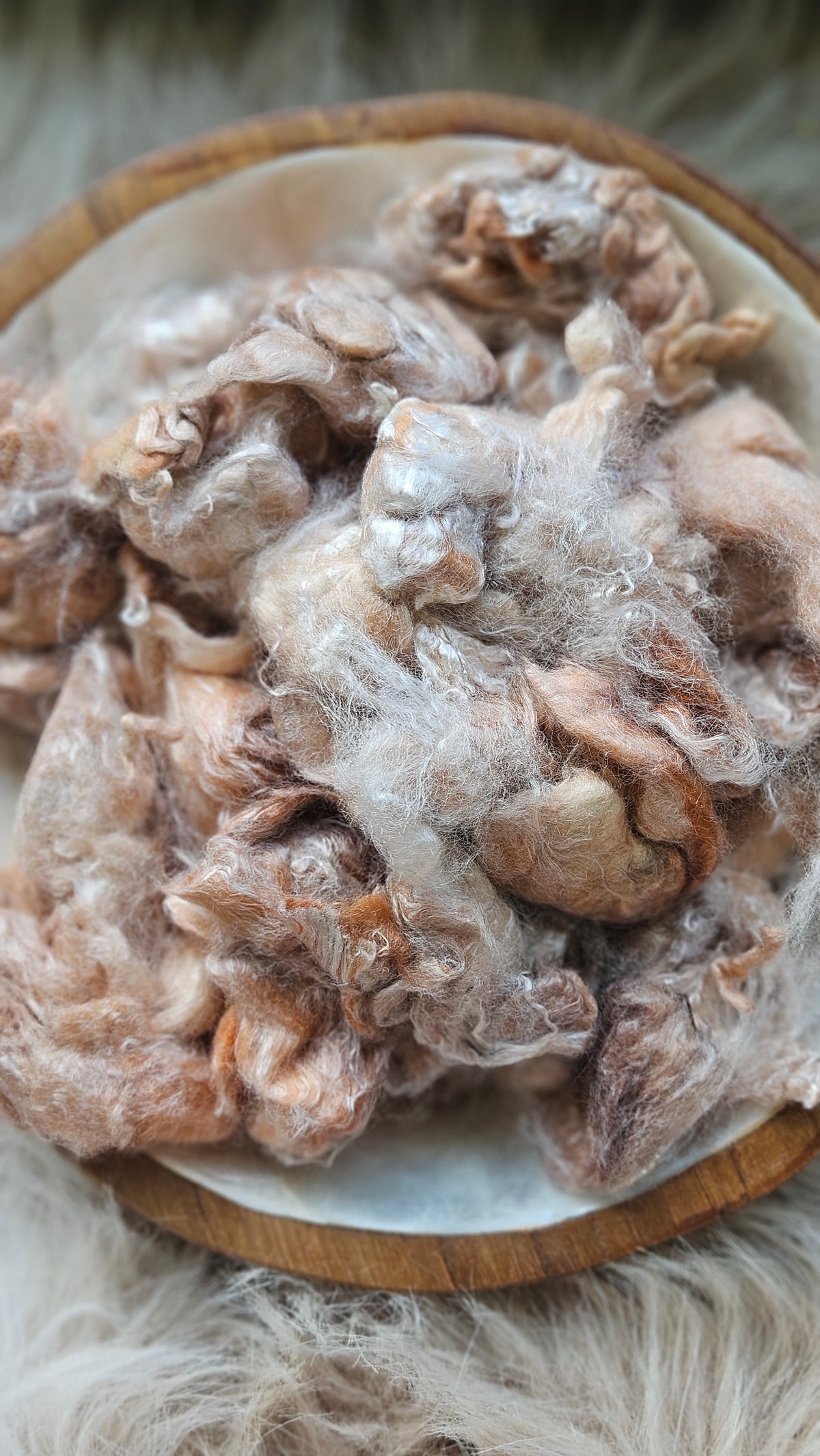 Churro - hand-dyed fine wool and silky bamboo mill ends - 5 oz |  142 g