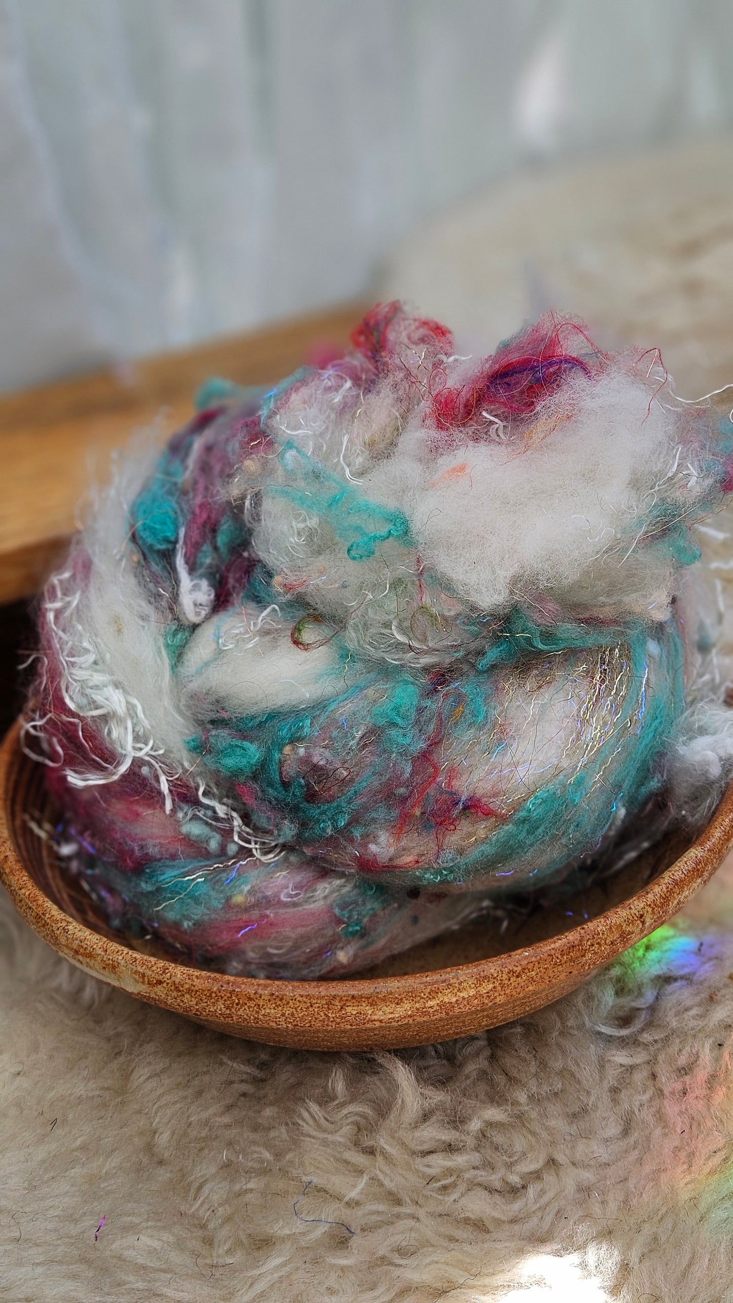 Luxe Layered Textured Art Batt - 044 - 2 ounces | 57 grams