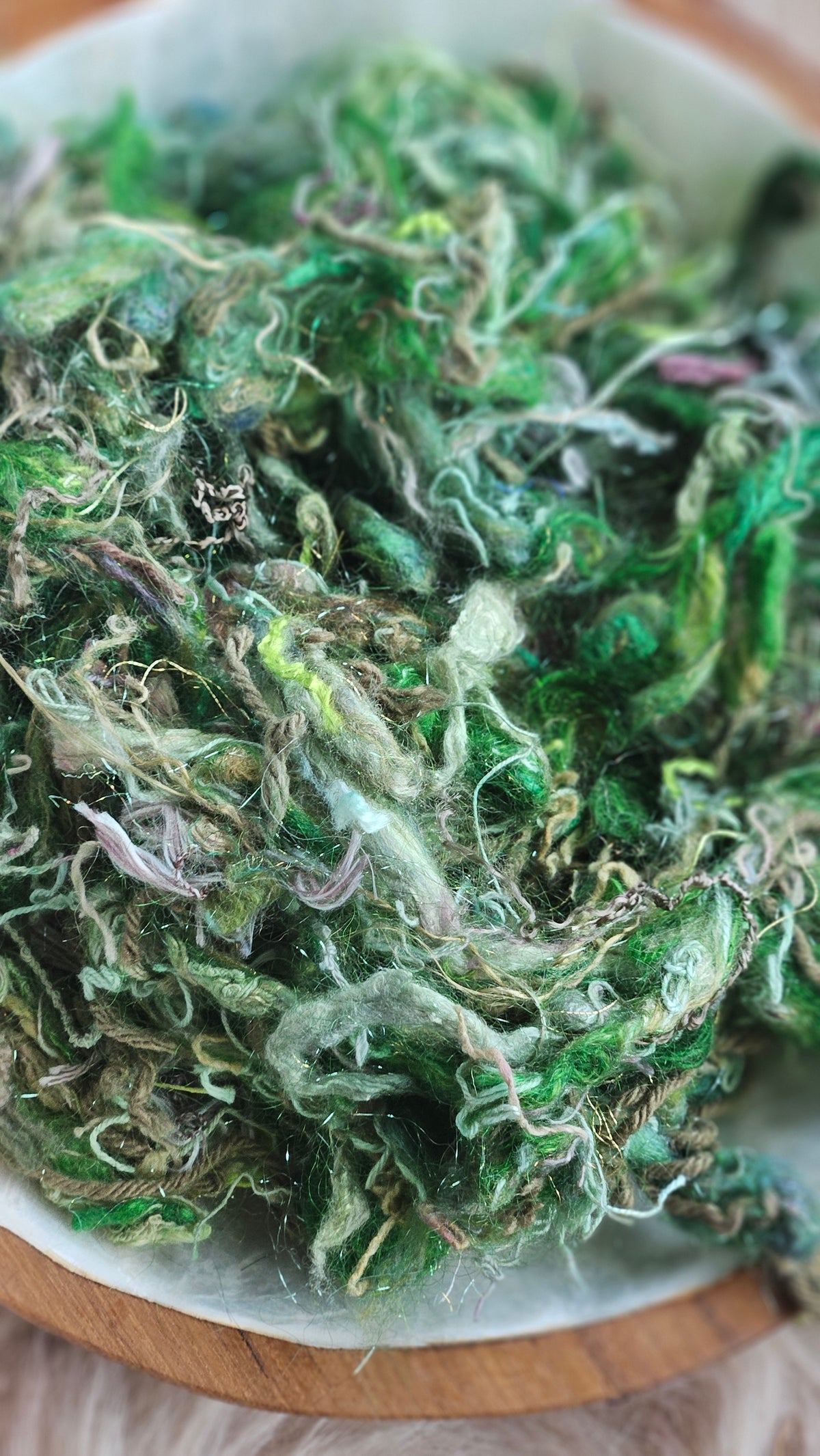 Cosmic Jade - stonewashed thread texture blend - 4 ounces | 113 grams