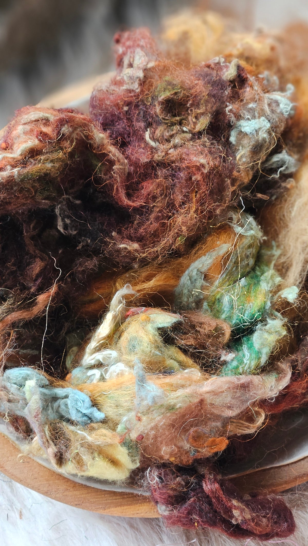 Velvet Undertow - hand-dyed wool alpaca bamboo texture blend - 4 ounces | 114 grams