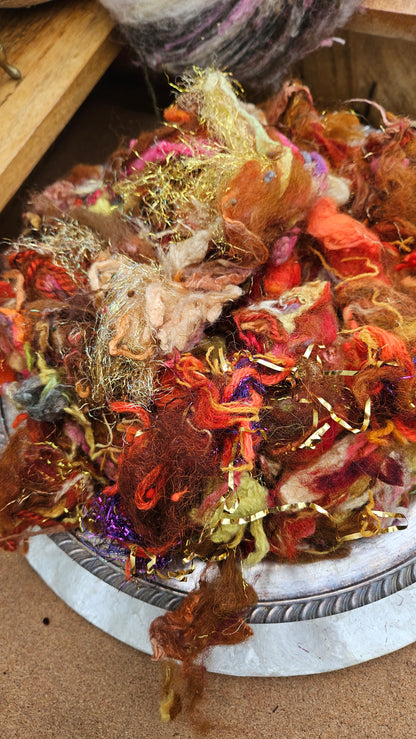 GOLDEN HOUR - fiber texture blend for art yarn spinning & felting - 4 ounces | 114 grams