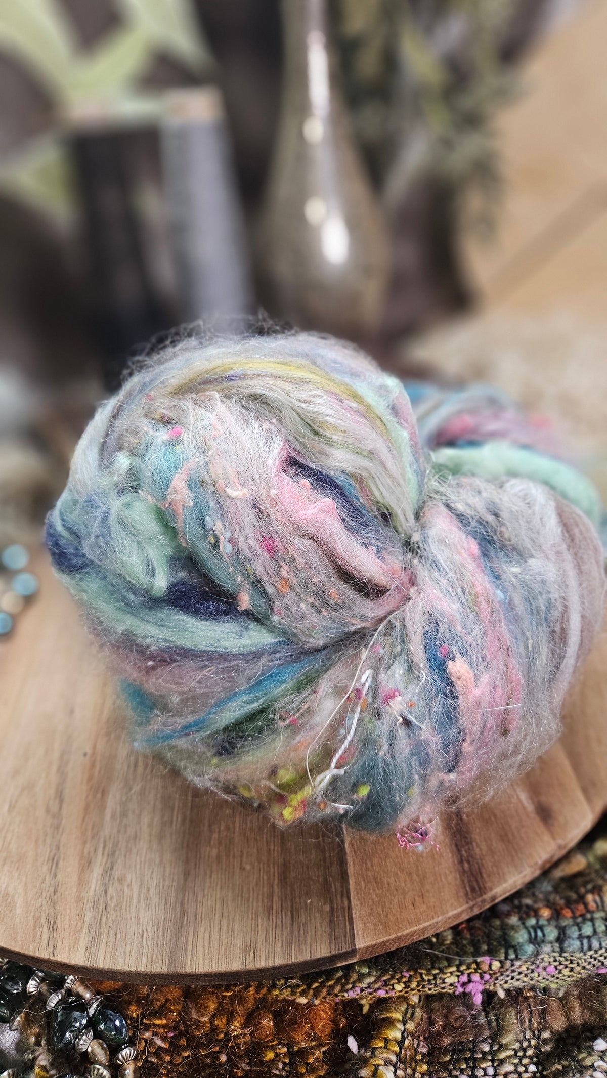Shaniko Wool Silk Flax Neauveau Art Batt 910 - 3.4 oz