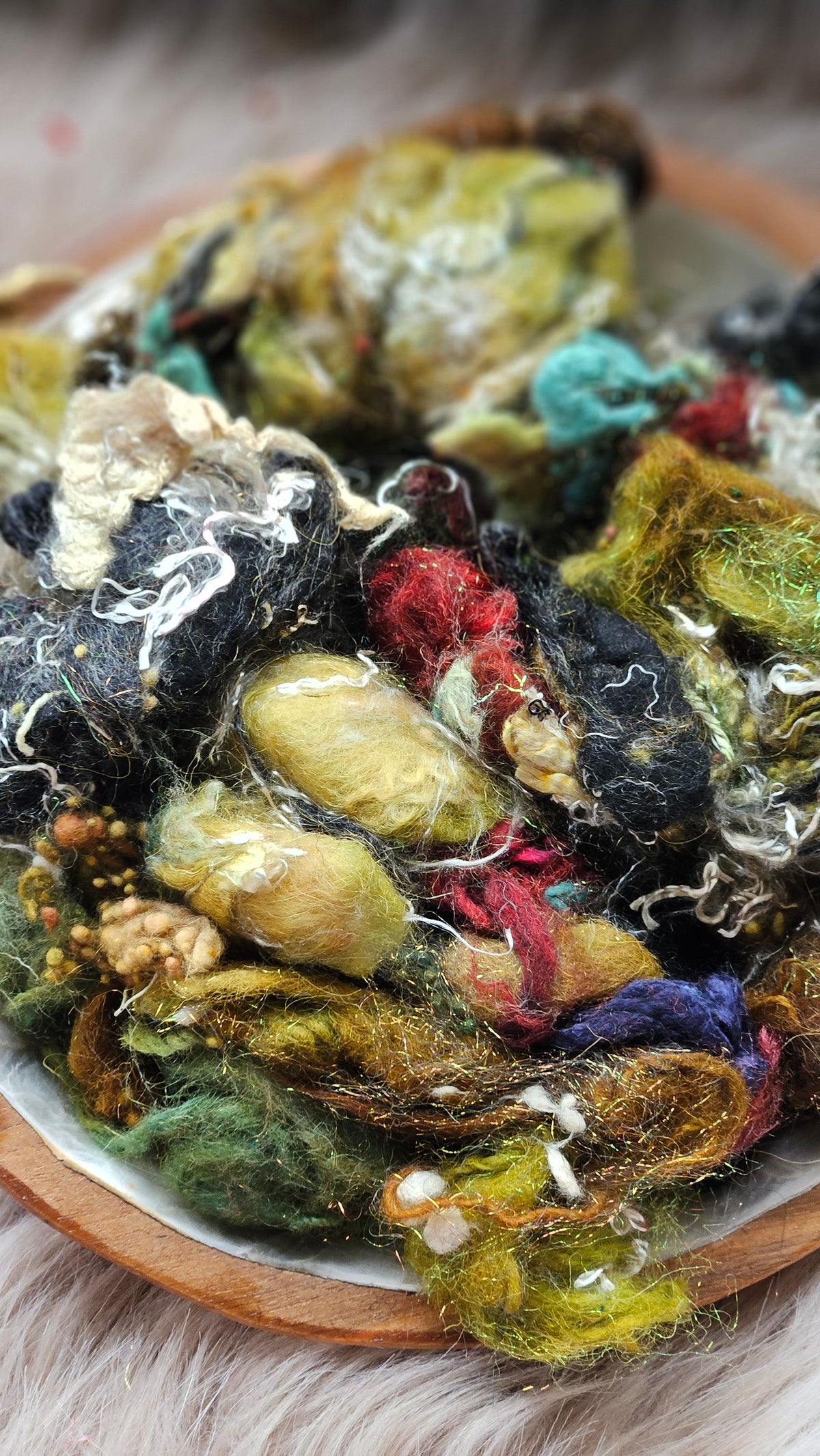 Soft Rebellion - hand-dyed wool alpaca bamboo texture blend - 4 ounces | 114 grams