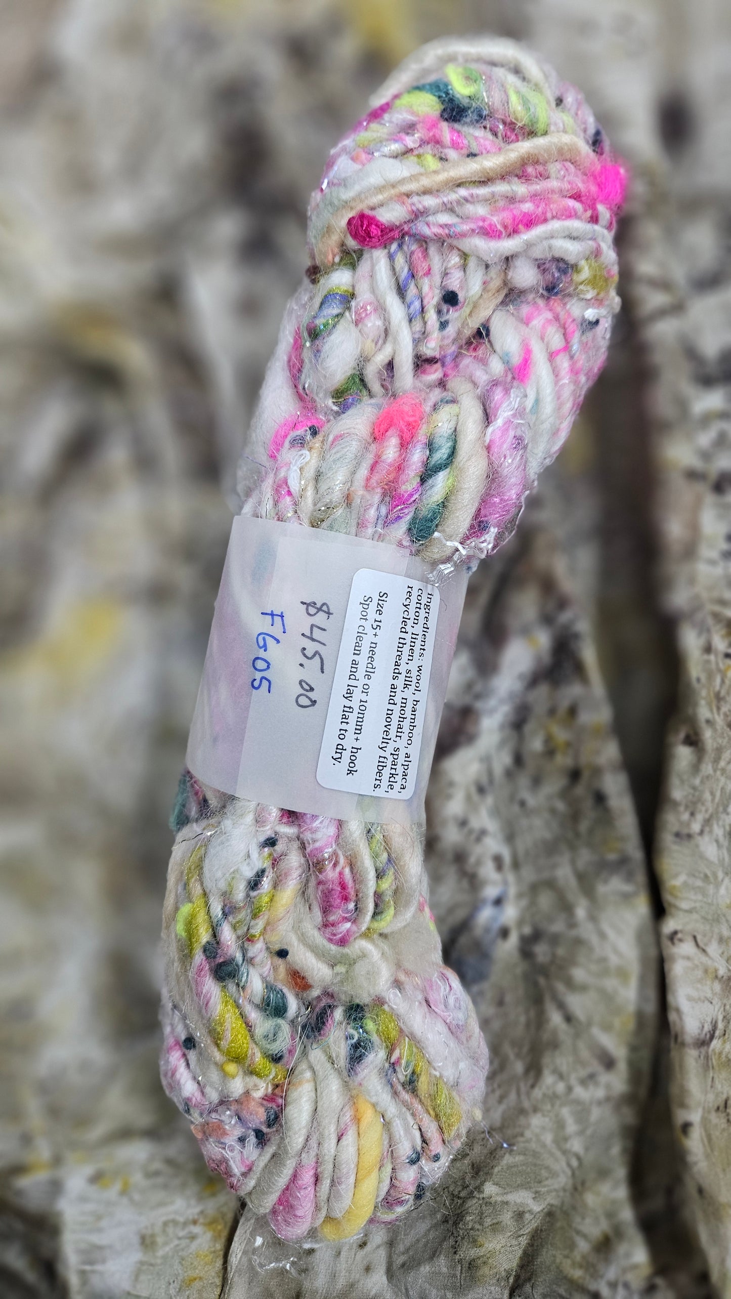 Handspun Bulky Art Yarn - Fairy Godmother 05