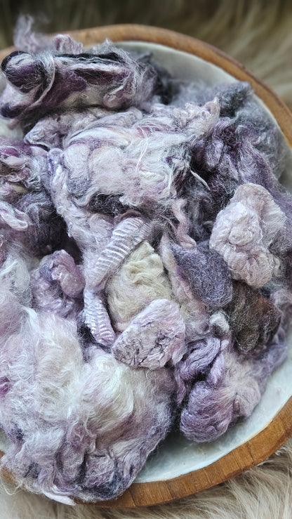 Concord Grape - wool & bamboo blend for spinning & felting - 5 oz |  142 g