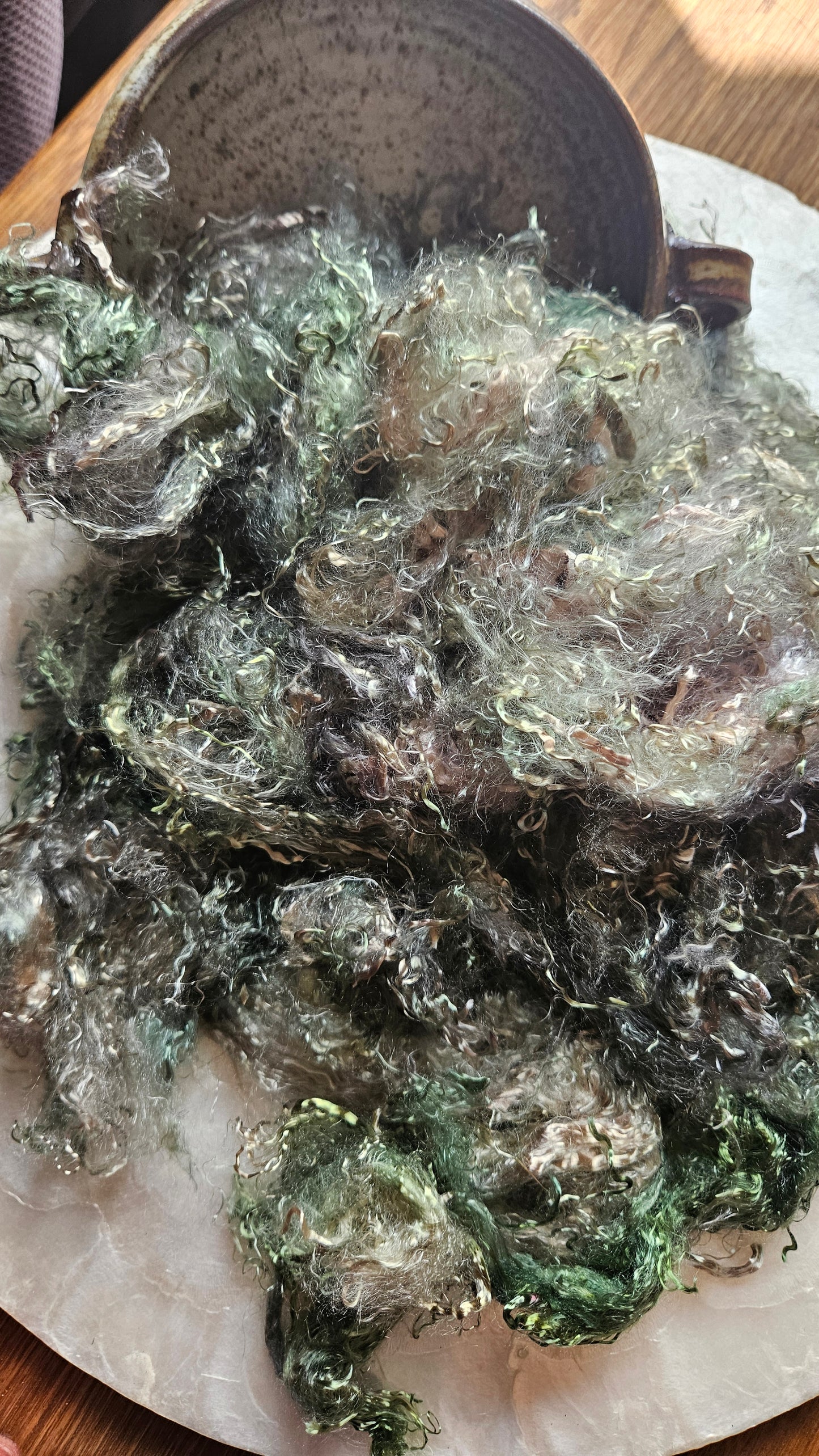 KORNERUPINE - hand-dyed eucalyptus crimp faux-silk for art yarn embellishing, fiber blending, felting, and papermaking - 2 oz | 57 g