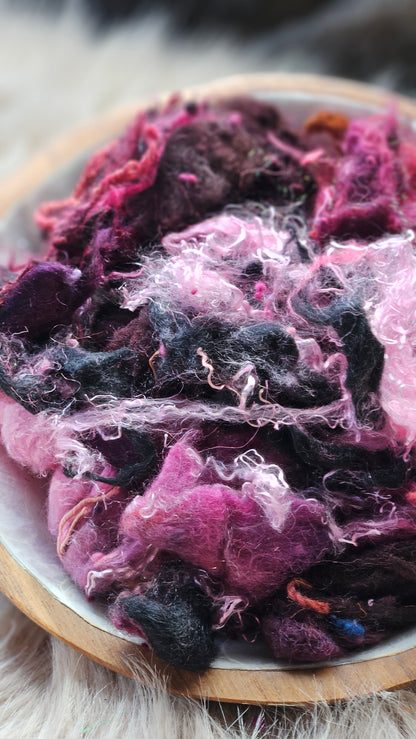 Thistle Dawn - fiber texture blend for art yarn spinning & felting - 4 ounces | 114 grams
