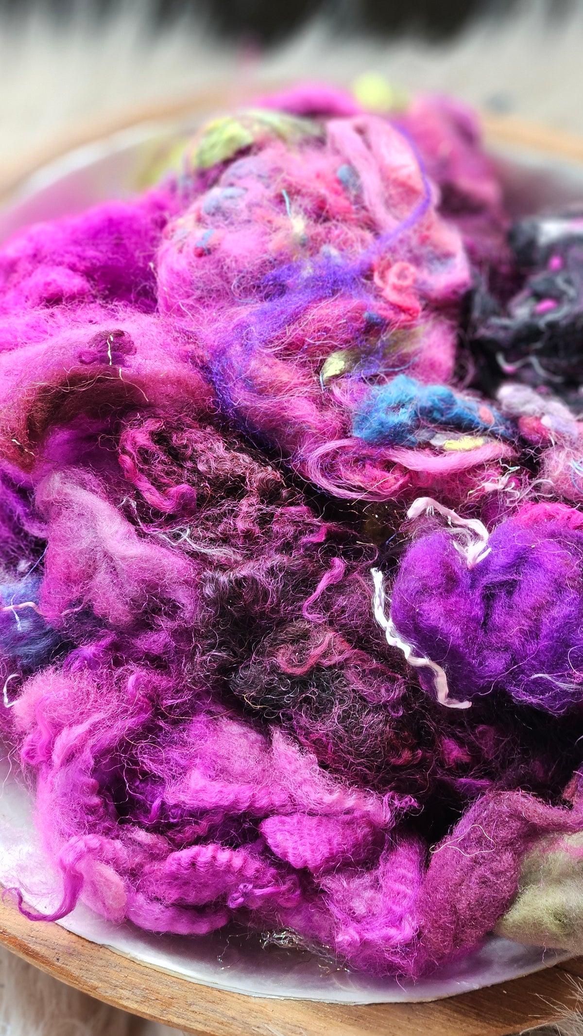 Girls night - hand-dyed wool alpaca bamboo texture blend - 4 ounces | 114 grams
