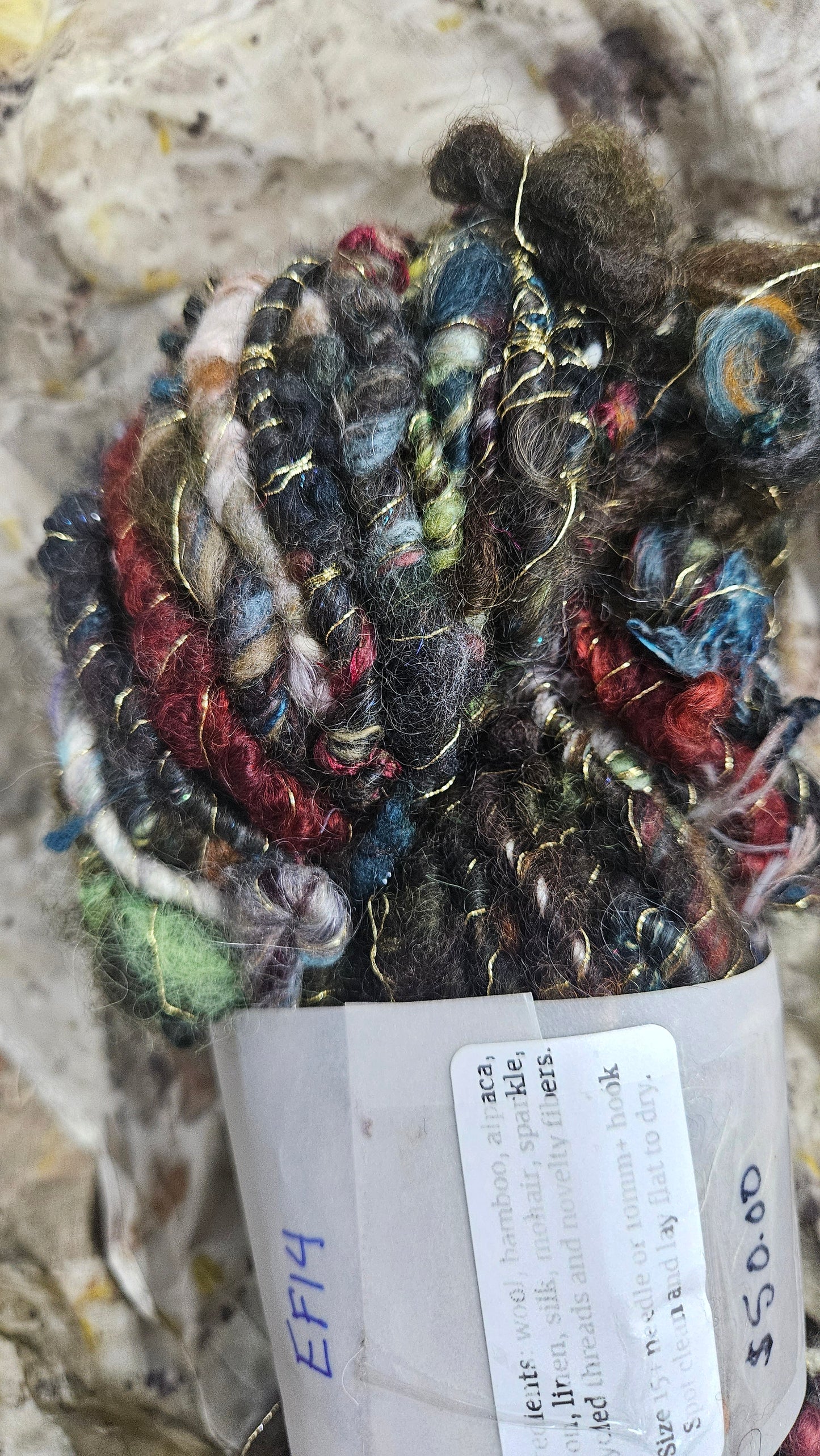 Handspun Bulky Art Yarn - Enchanted Forest Collection 14