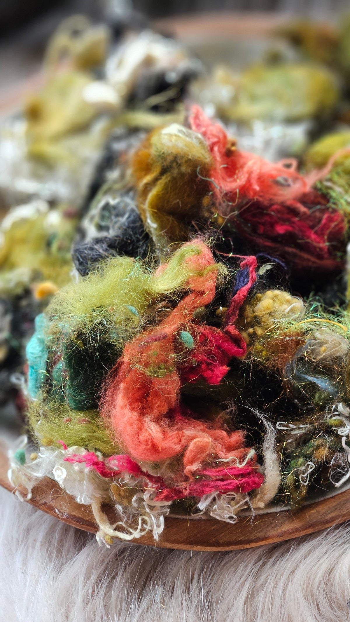 Soft Rebellion - hand-dyed wool alpaca bamboo texture blend - 4 ounces | 114 grams