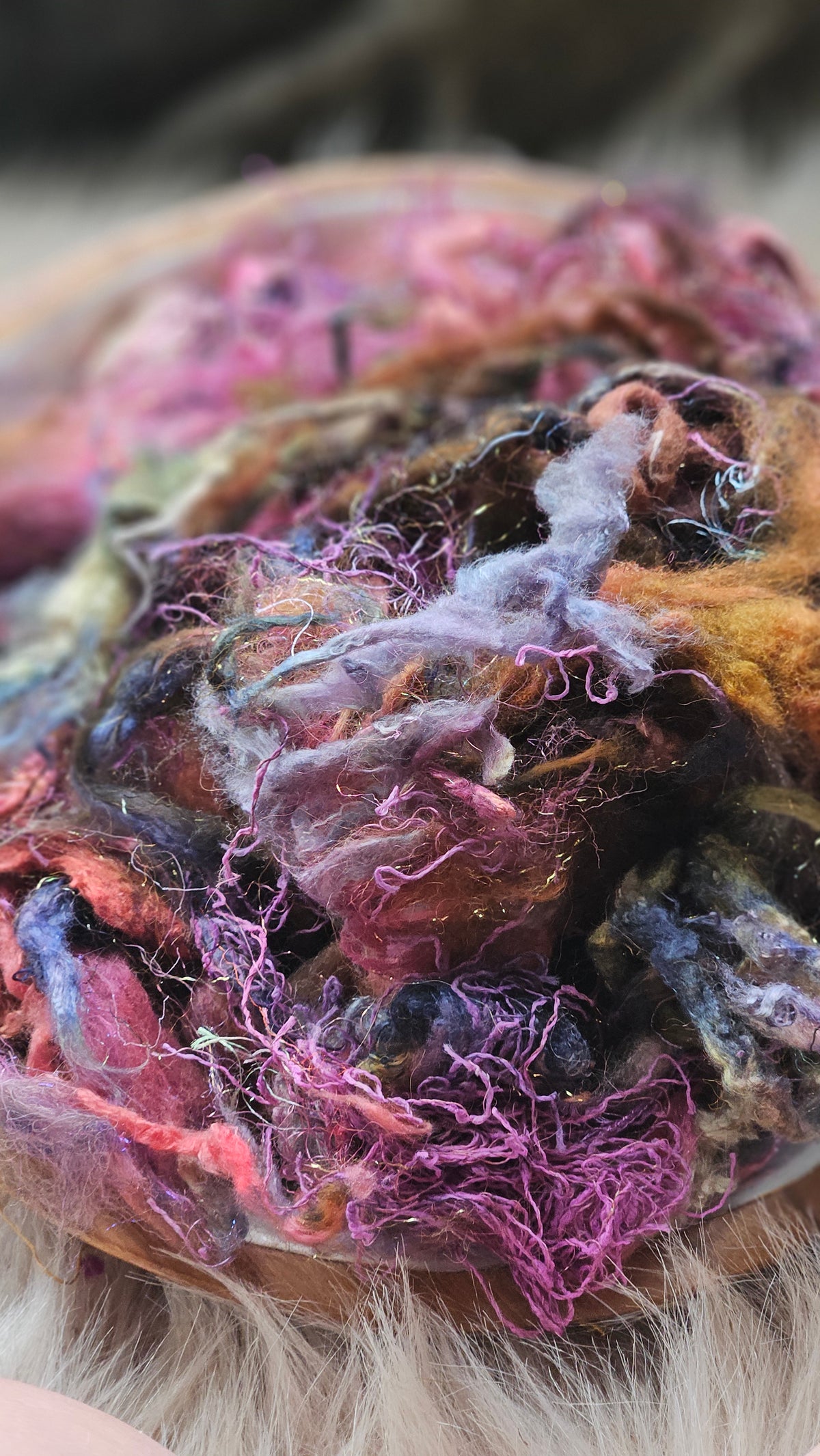 Wild Iris Valley - hand-dyed wool alpaca bamboo texture blend - 4 ounces | 114 grams