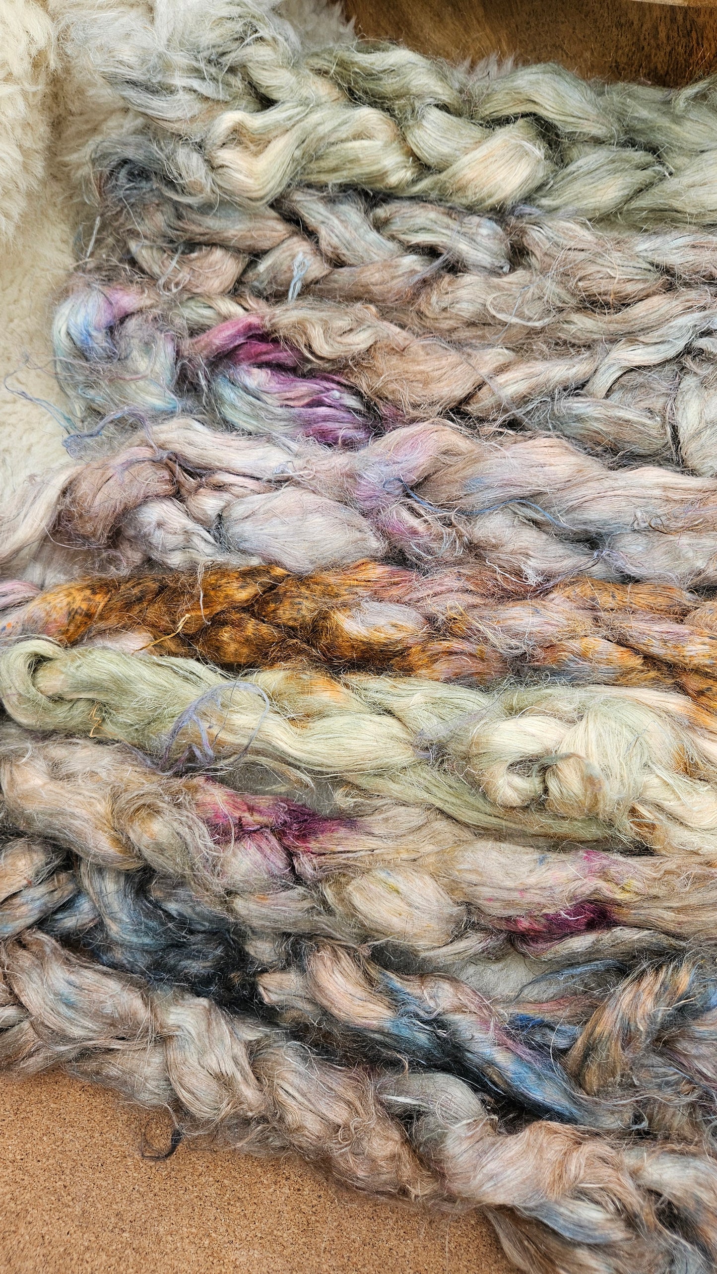 ARTHUR Hand-Dyed Fine Hemp for fiber art, texture blending, and papermaking - 2 ounces | 57 grams