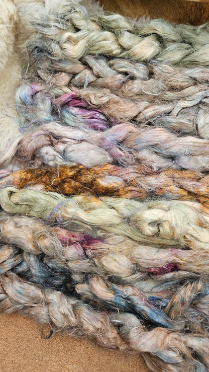 ARTHUR - rare hand-dyed hemp top for carding into art batts - 2 ounces | 57 grams