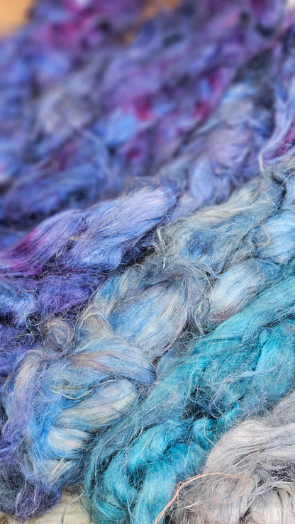 SCEPTER - rare hand-dyed hemp top for carding into art batts - 2 ounces |  grams