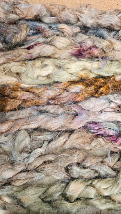ARTHUR - rare hand-dyed hemp top for carding into art batts - 2 ounces | 57 grams