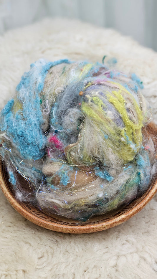 Luxe Layered Textured Art Batt - 005 - 2 ounces | 57 grams