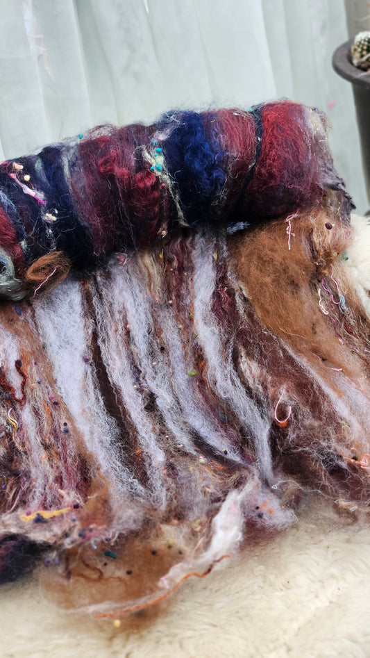 Luxe Layered Textured XL Art Batt - 208 - 4.7 ounces | 133 grams