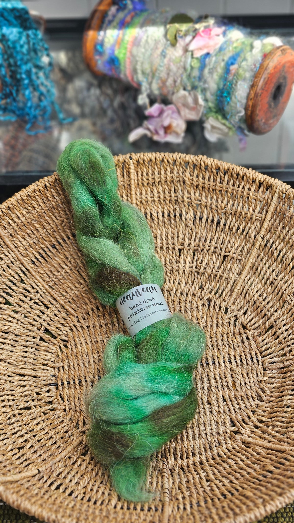 Yule - primitive hand dyed wool roving for felting and blending - 2 ounces | 57 grams
