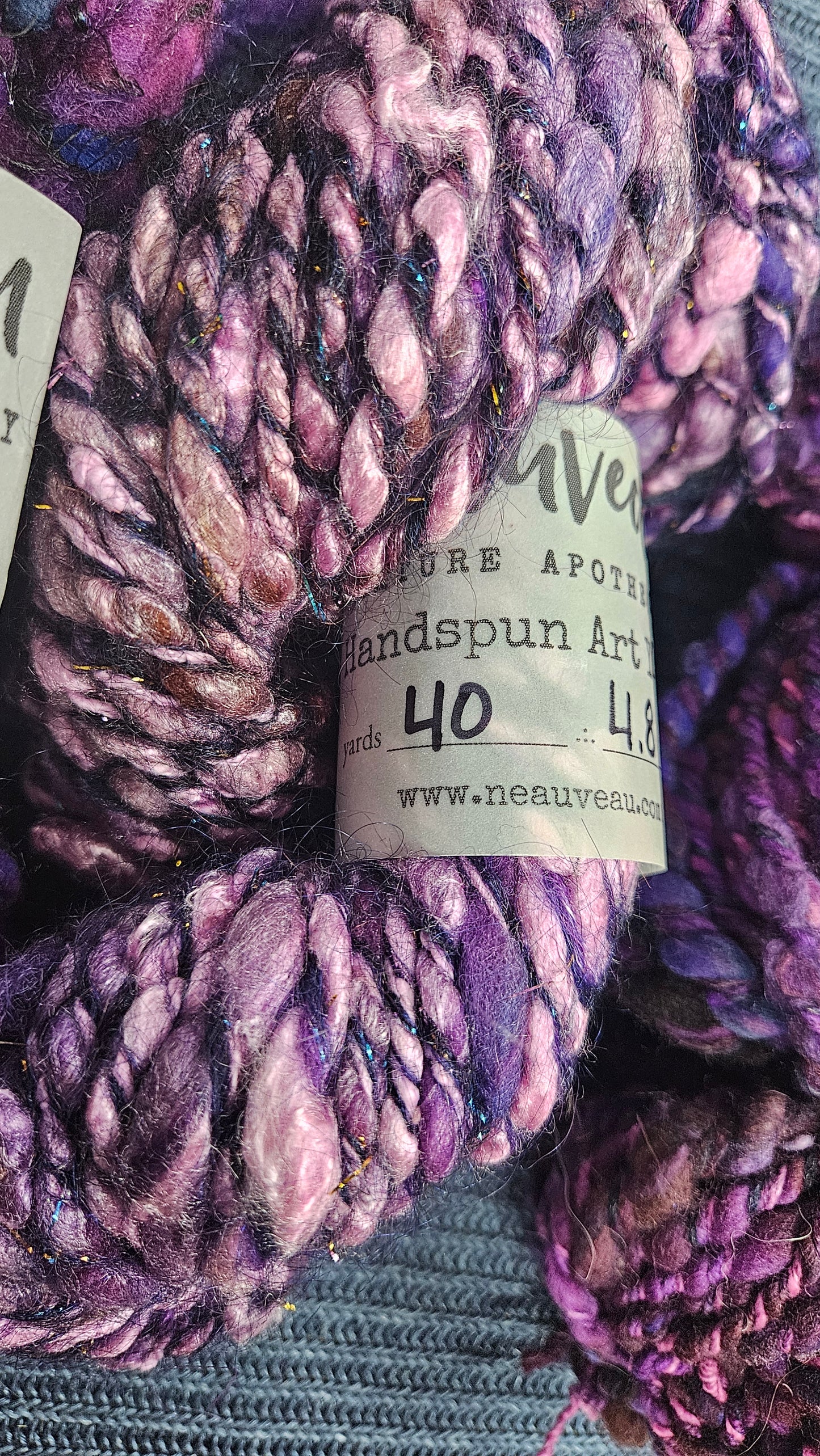 Handspun Yarn Lot - 5 Skeins Boysenberry