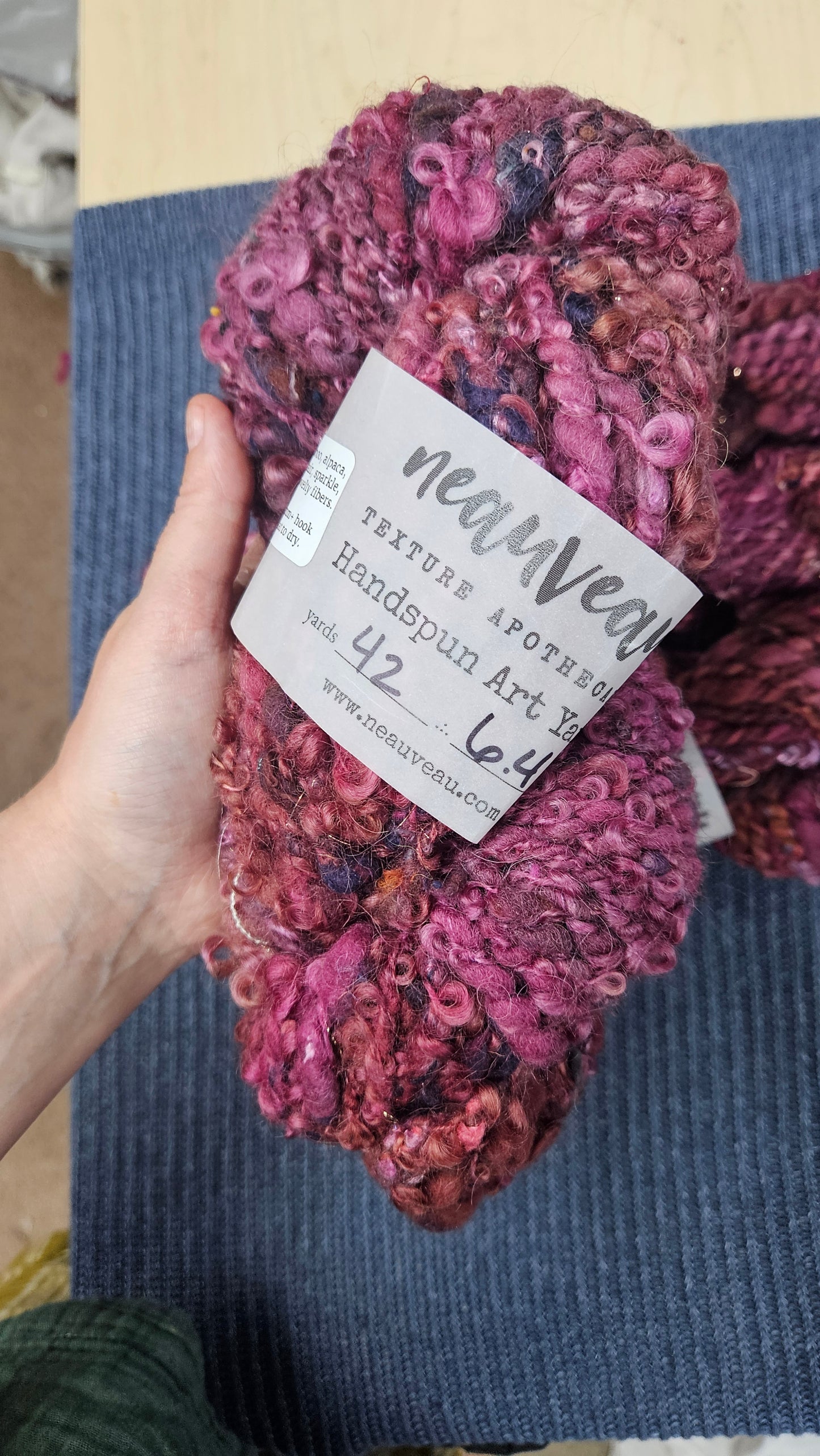 Handspun Yarn Lot - 4 Skeins Raspberry