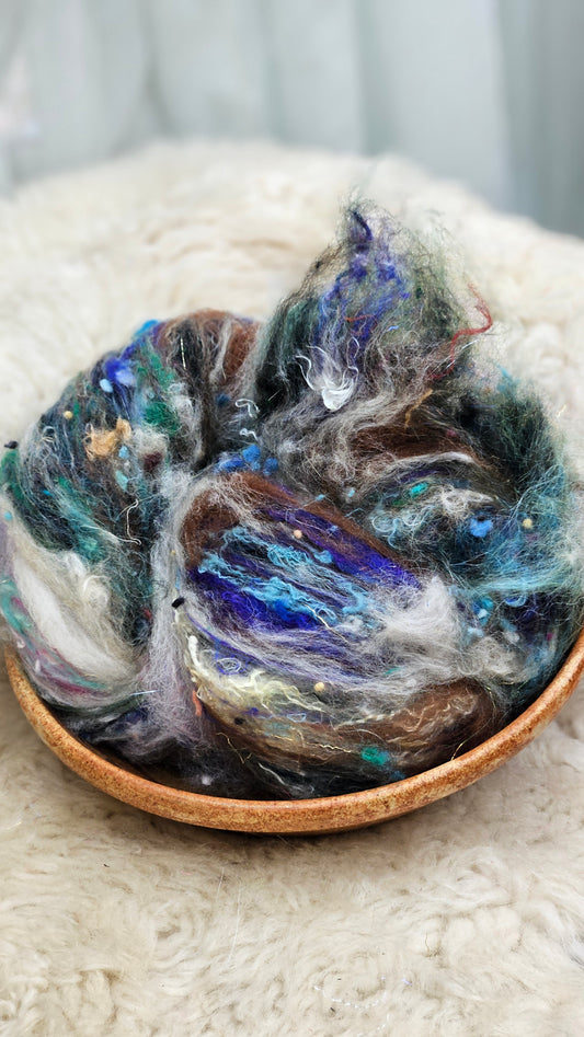 Luxe Layered Textured Art Batt - 022 - 2 ounces | 57 grams