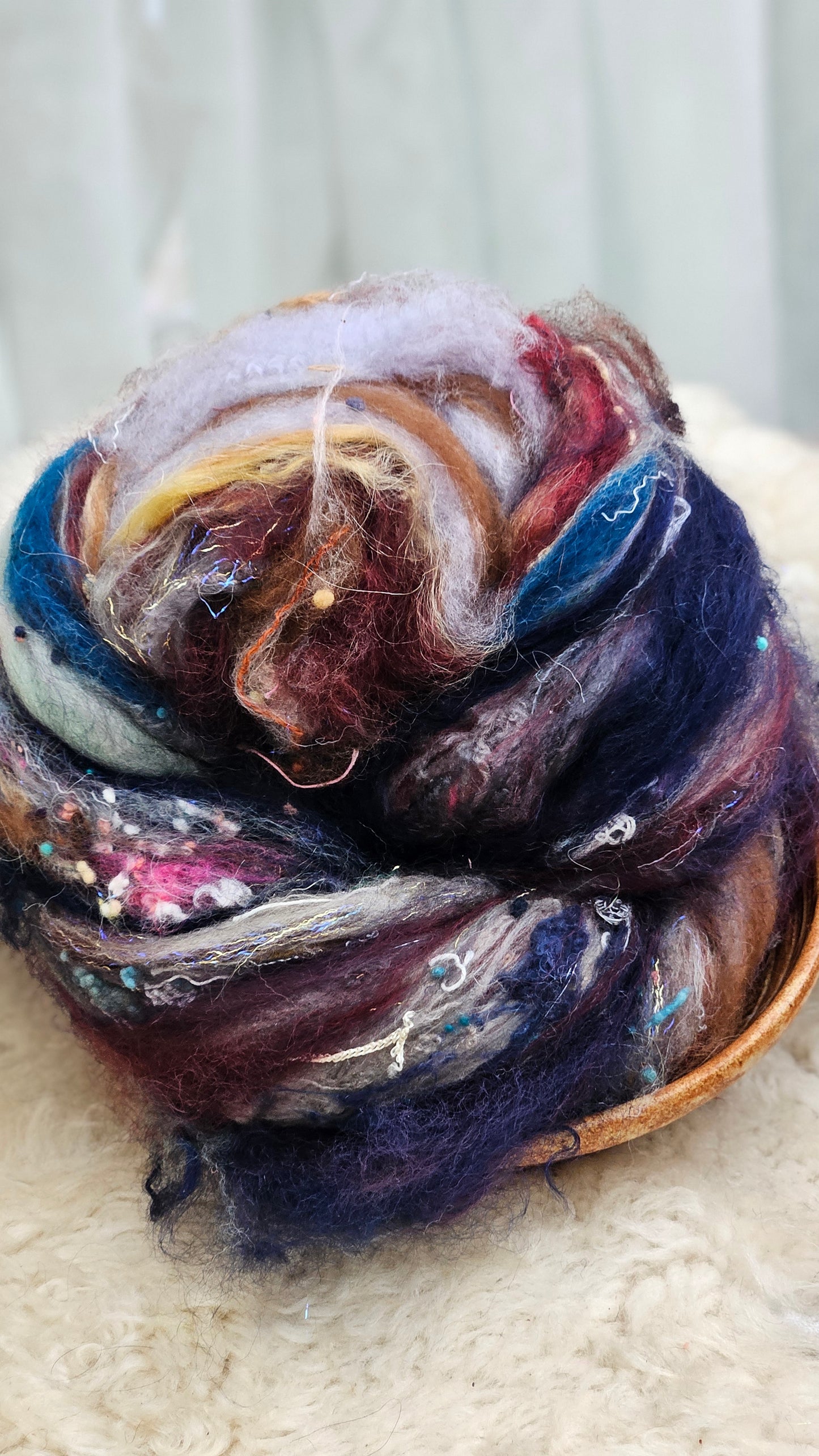 Luxe Layered Textured XL Art Batt - 208 - 4.7 ounces | 133 grams