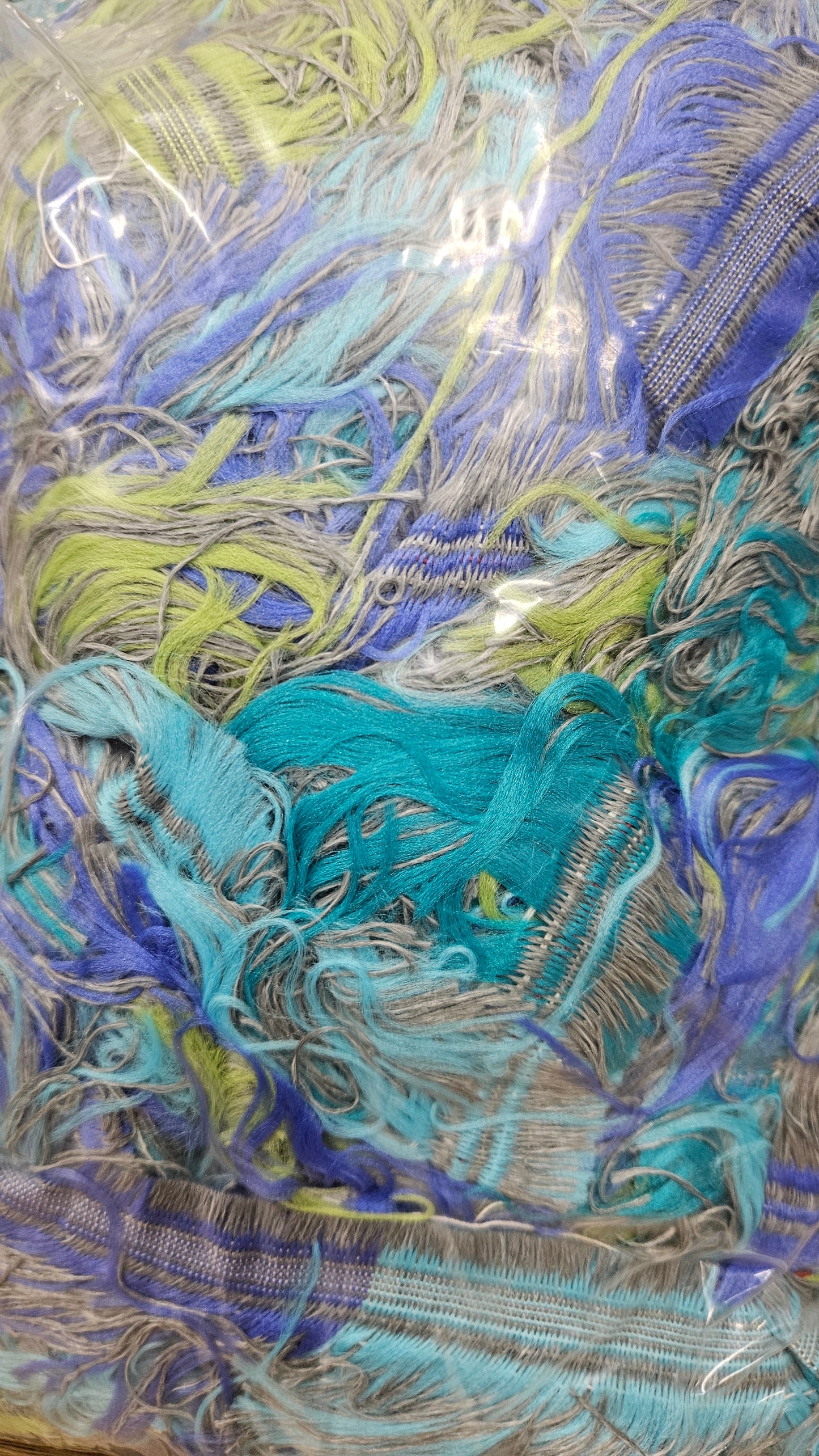 KOI POND - shaggy fringe ribbon for tapestry weaving and fiber art - SAPH0203 (.95 lb)