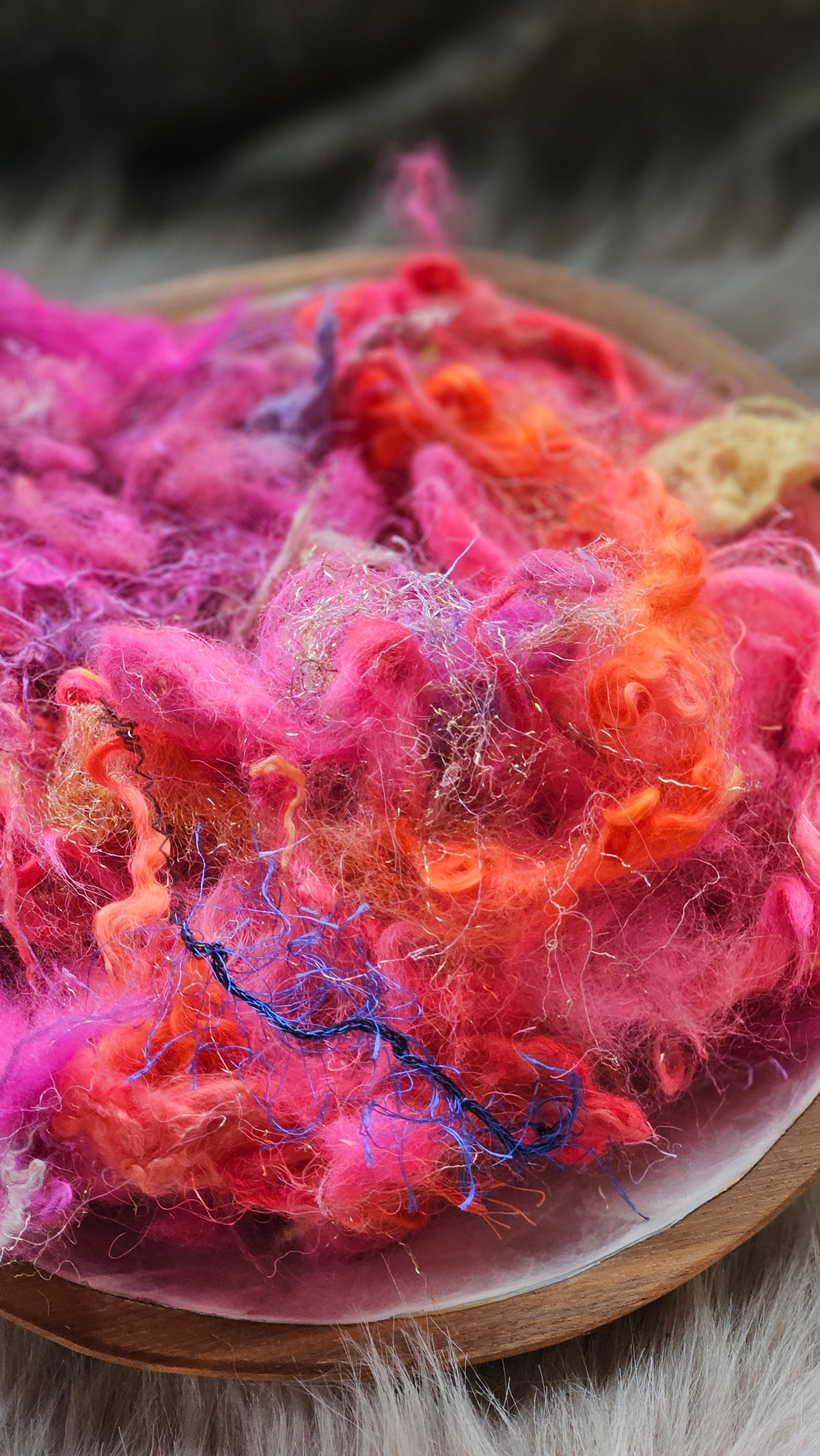 Feral Grace - hand-dyed wool alpaca bamboo texture blend - 4 ounces | 114 grams