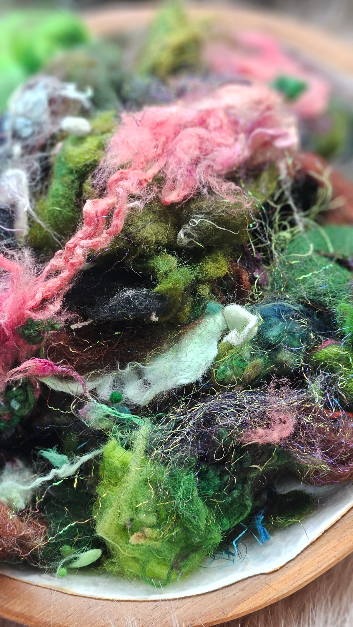Fragile Orbit - hand-dyed wool alpaca bamboo texture blend - 4 ounces | 114 grams
