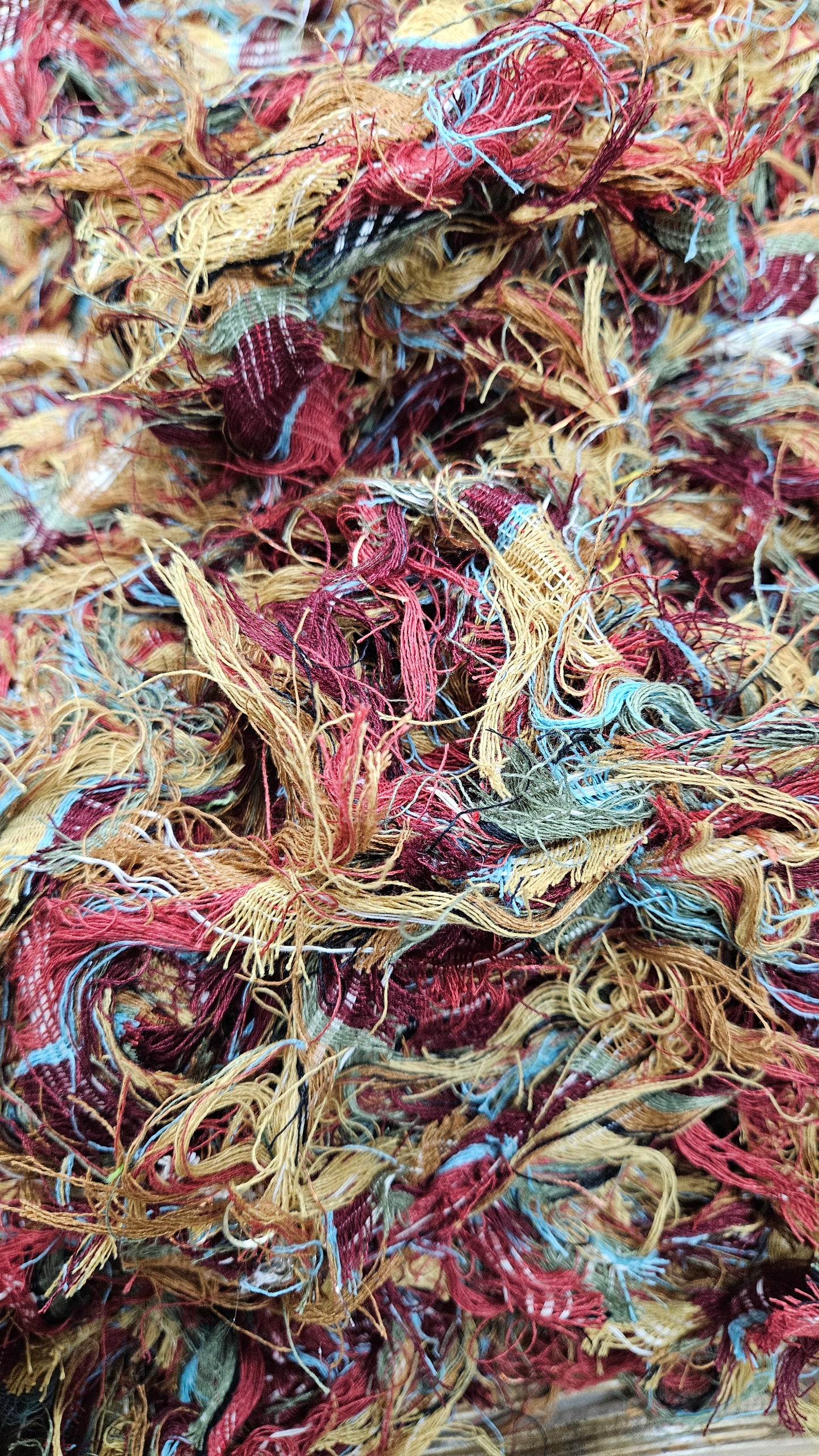 COZY RAINBOW - bulk textile selvedge for rug weaving and art yarn - 5 POUNDS