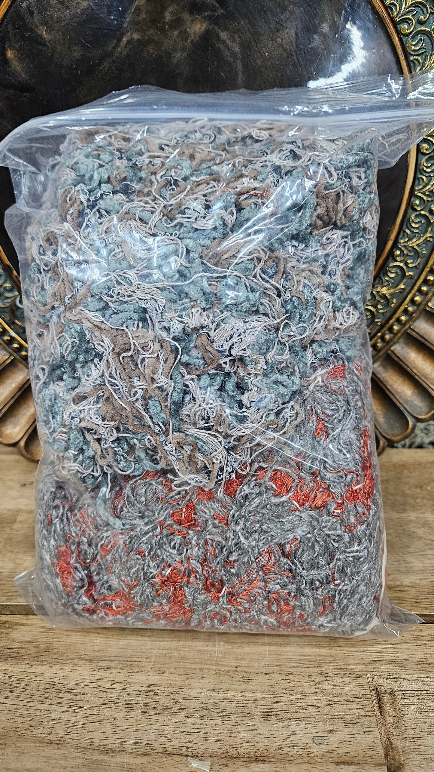 QUARTZ BEACH - shaggy fringe ribbon for tapestry weaving and fiber art - QUARTZ02 (.9 lb)