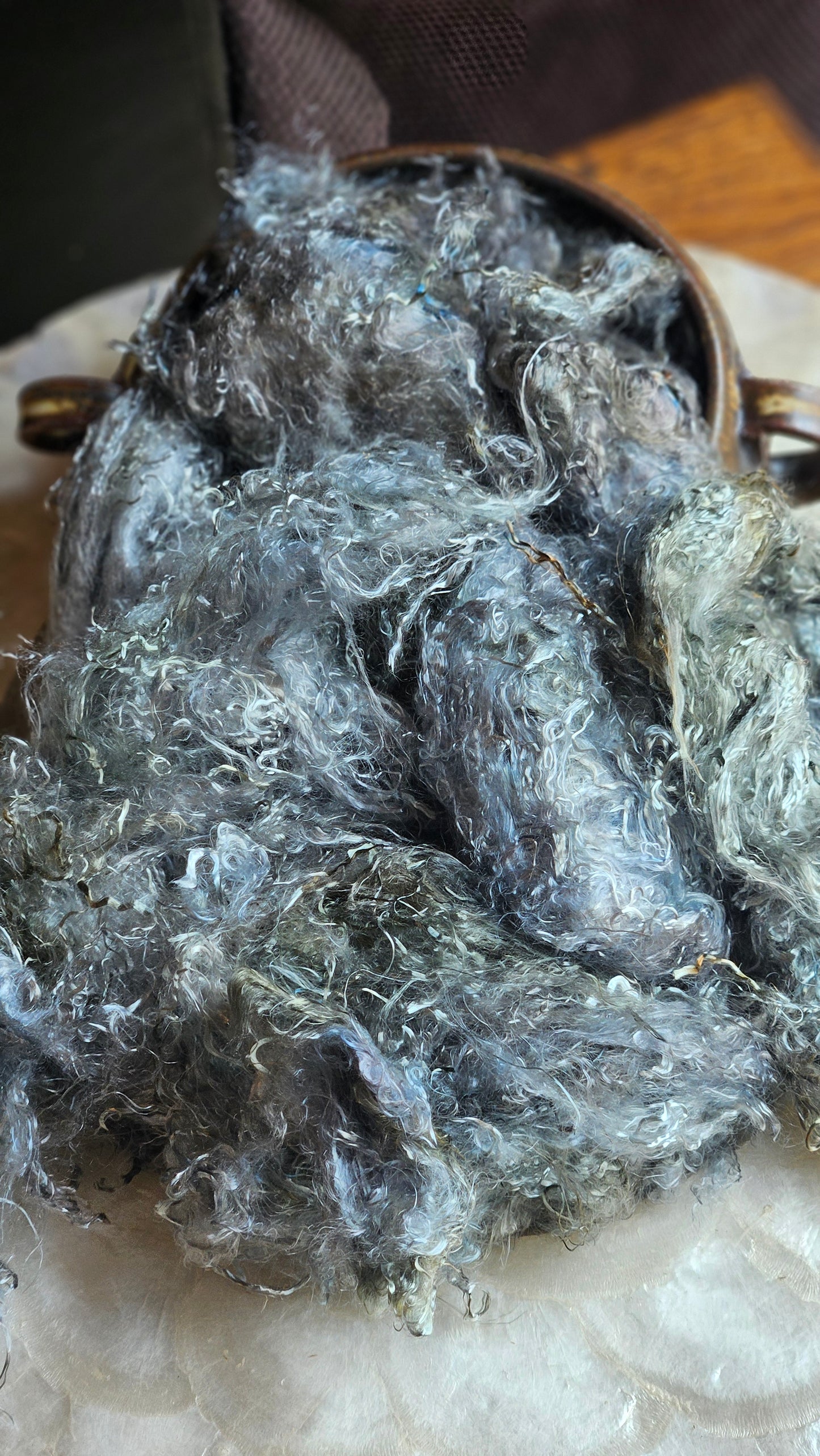 ILVAITE - hand-dyed eucalyptus crimp faux-silk for art yarn embellishing, fiber blending, felting, and papermaking - 2 oz | 57 g